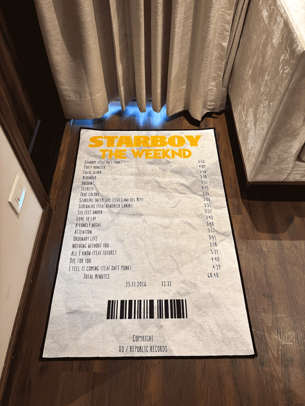 Recipct Rug Star Boy receipt Washable Rug