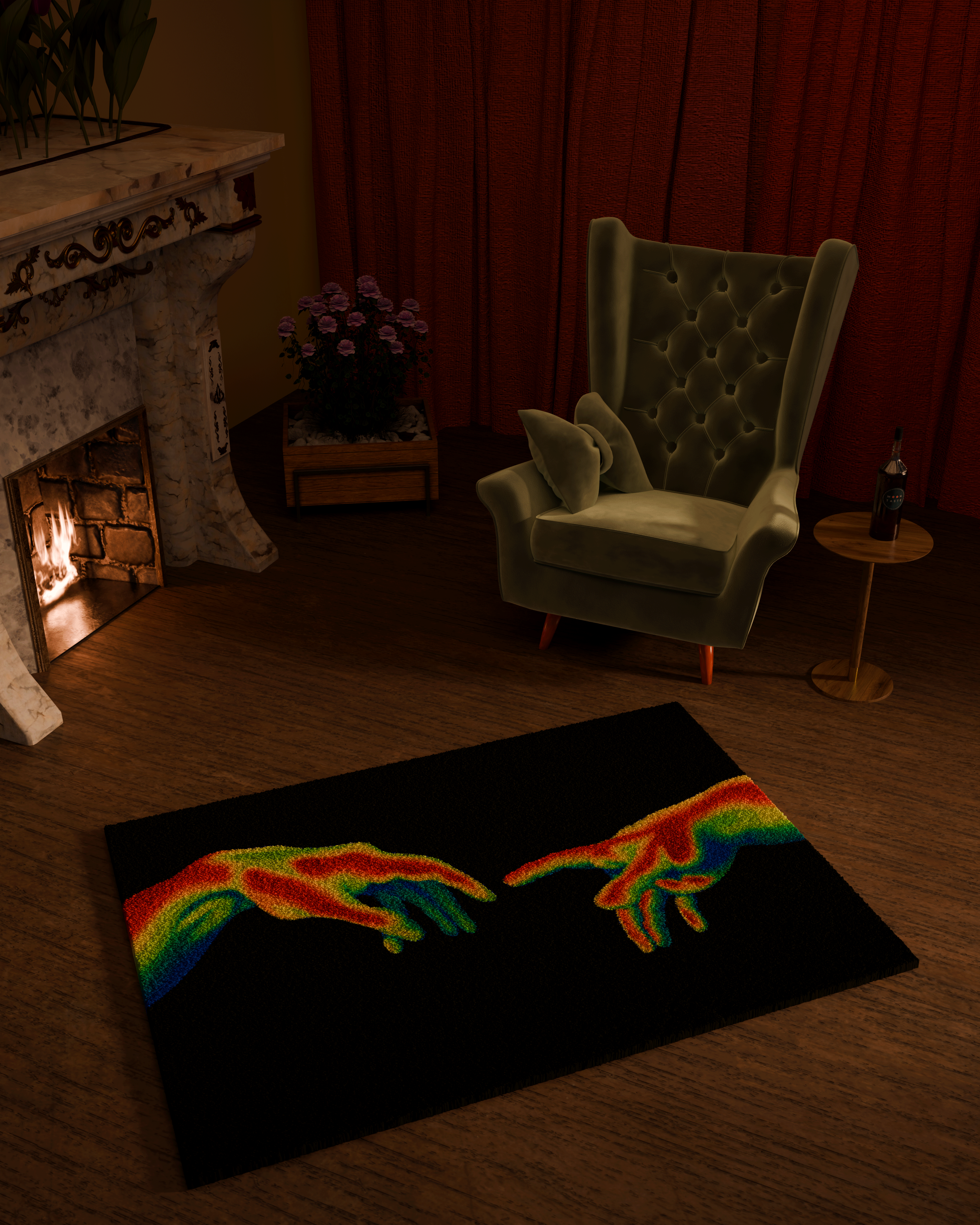 Love hands emotion Tufted Rug