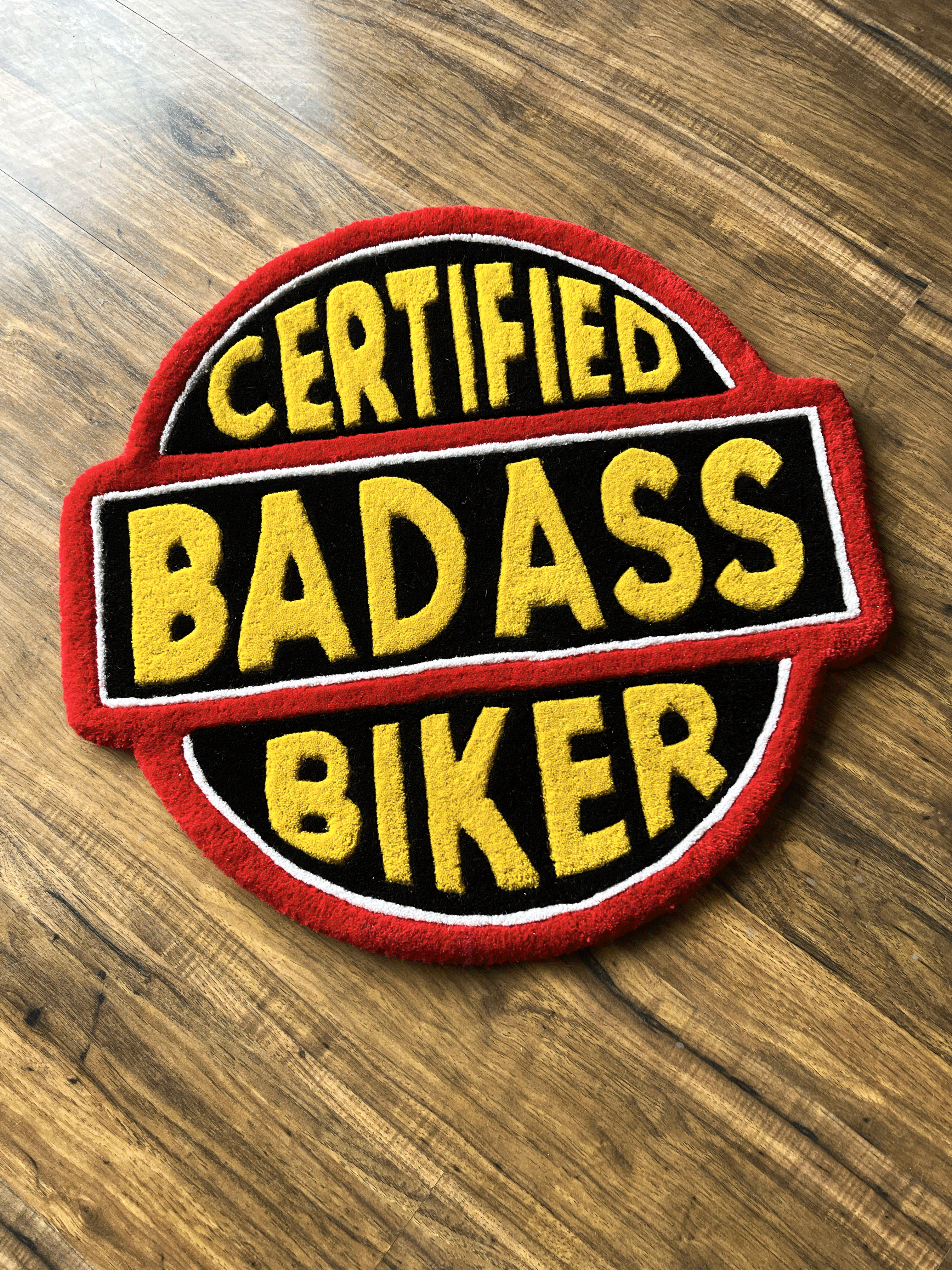 BadAss Biker Hand Tufted Rug
