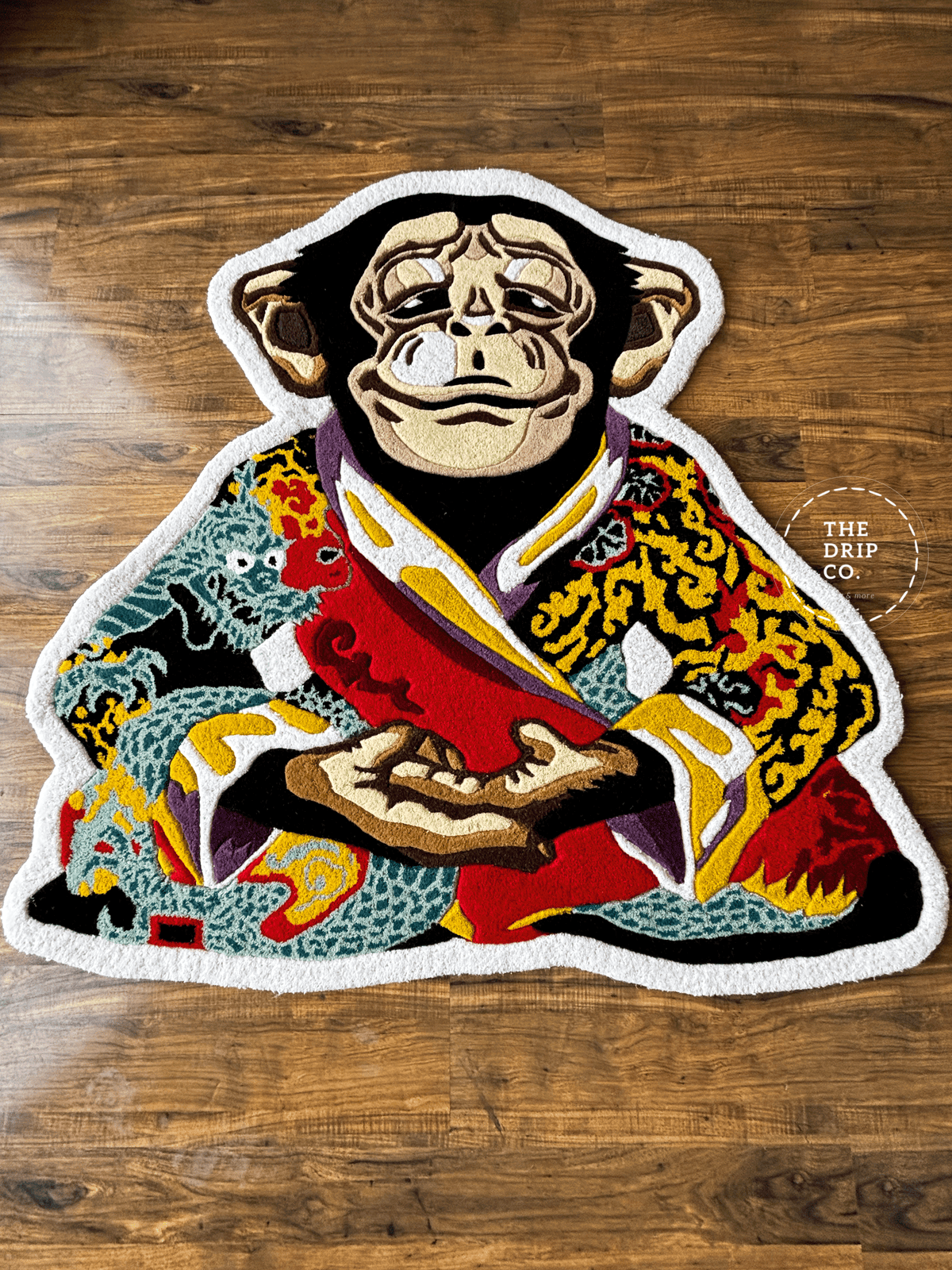 Meditation Monkey Hand Tufted Rug