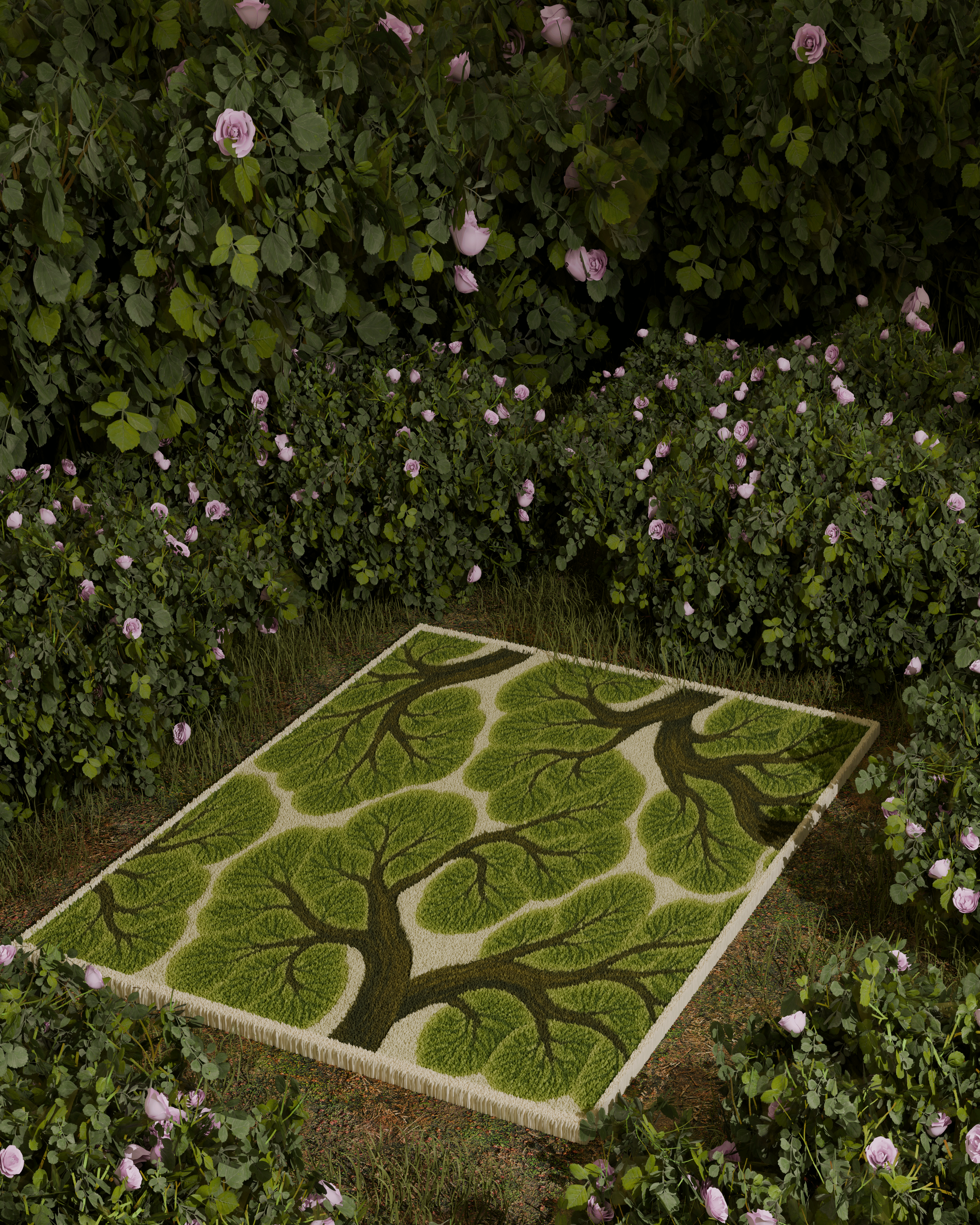 Forest trees emotion Tufted Rug