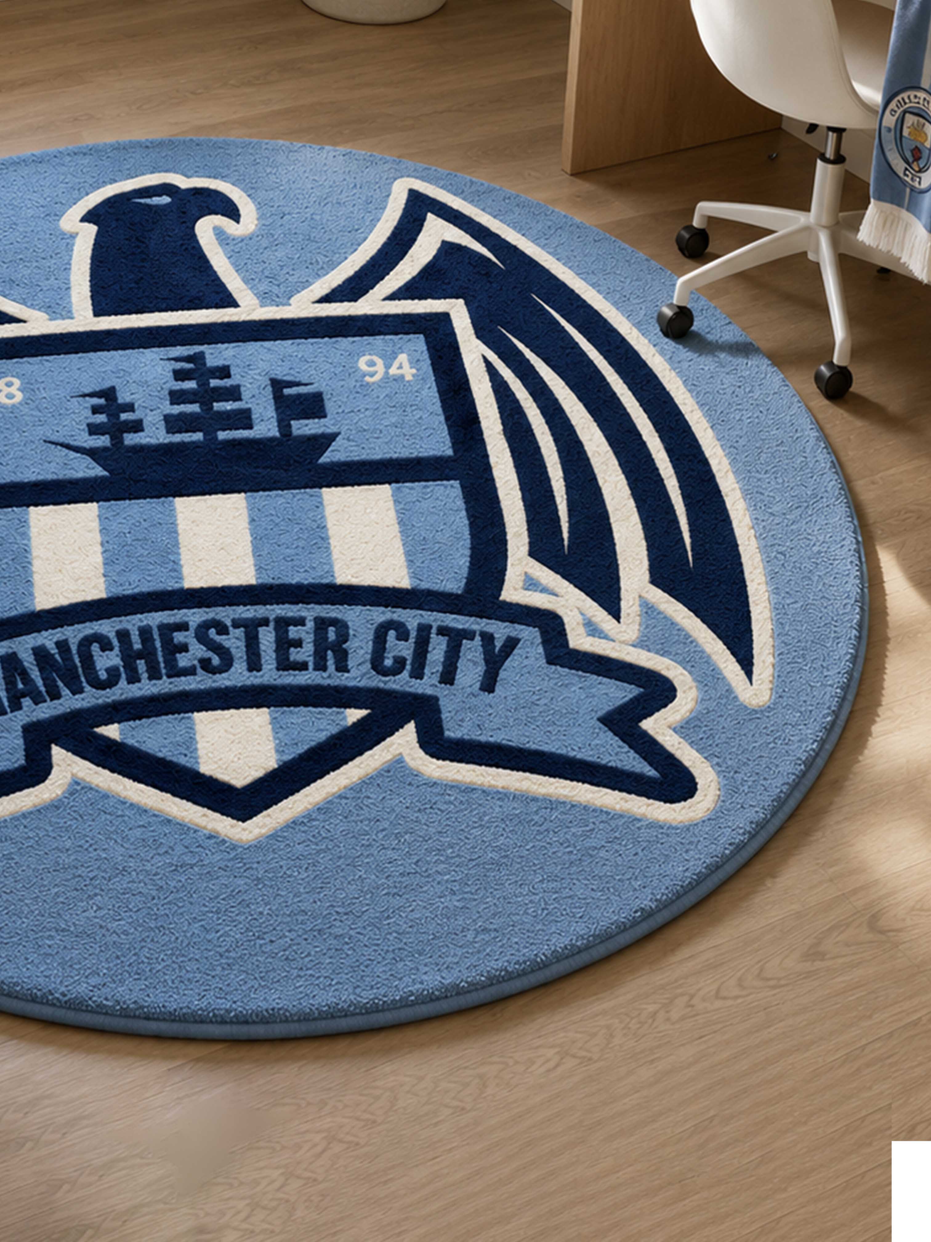 Man City fan Art Rug