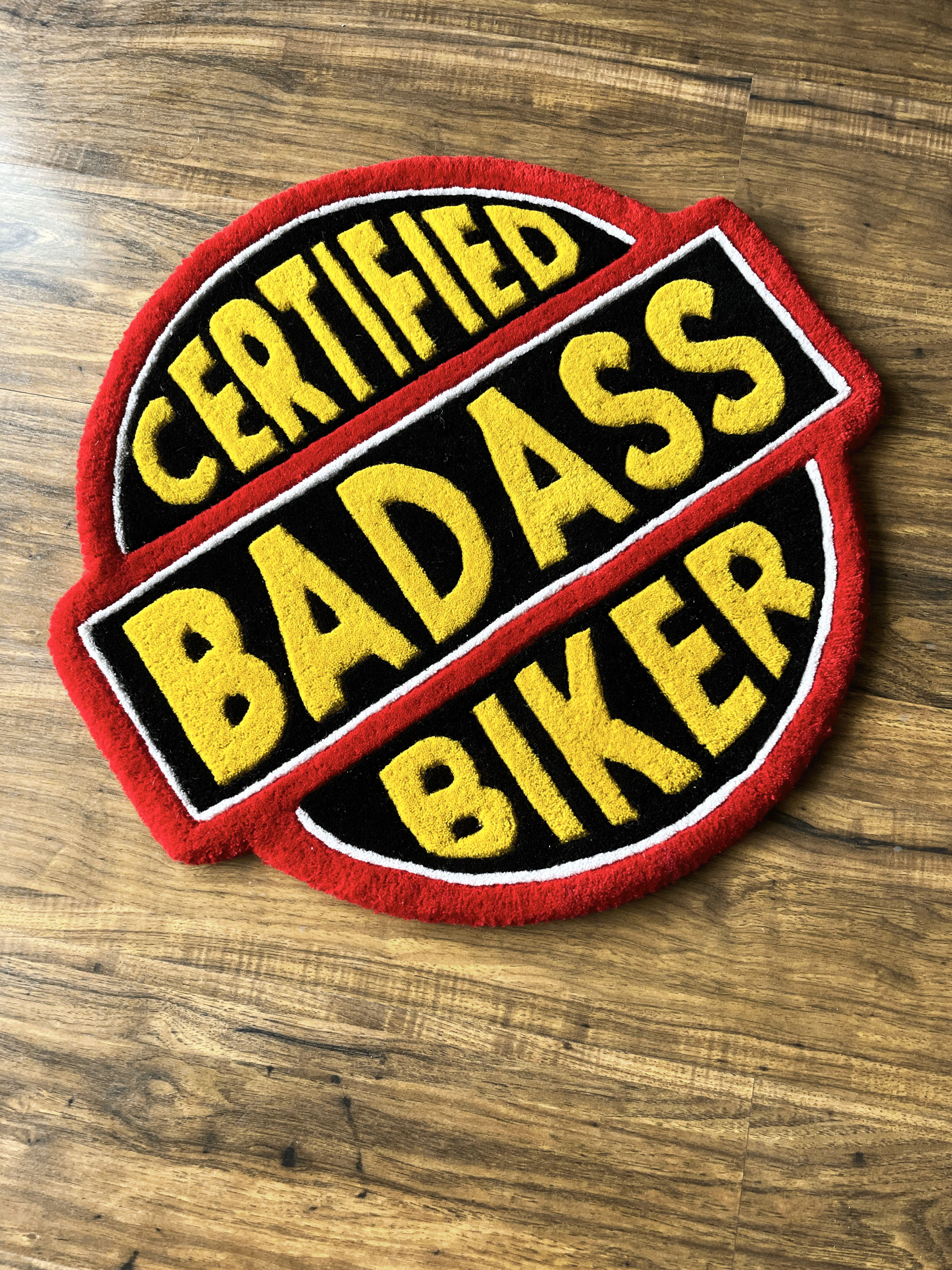 BadAss Biker Hand Tufted Rug