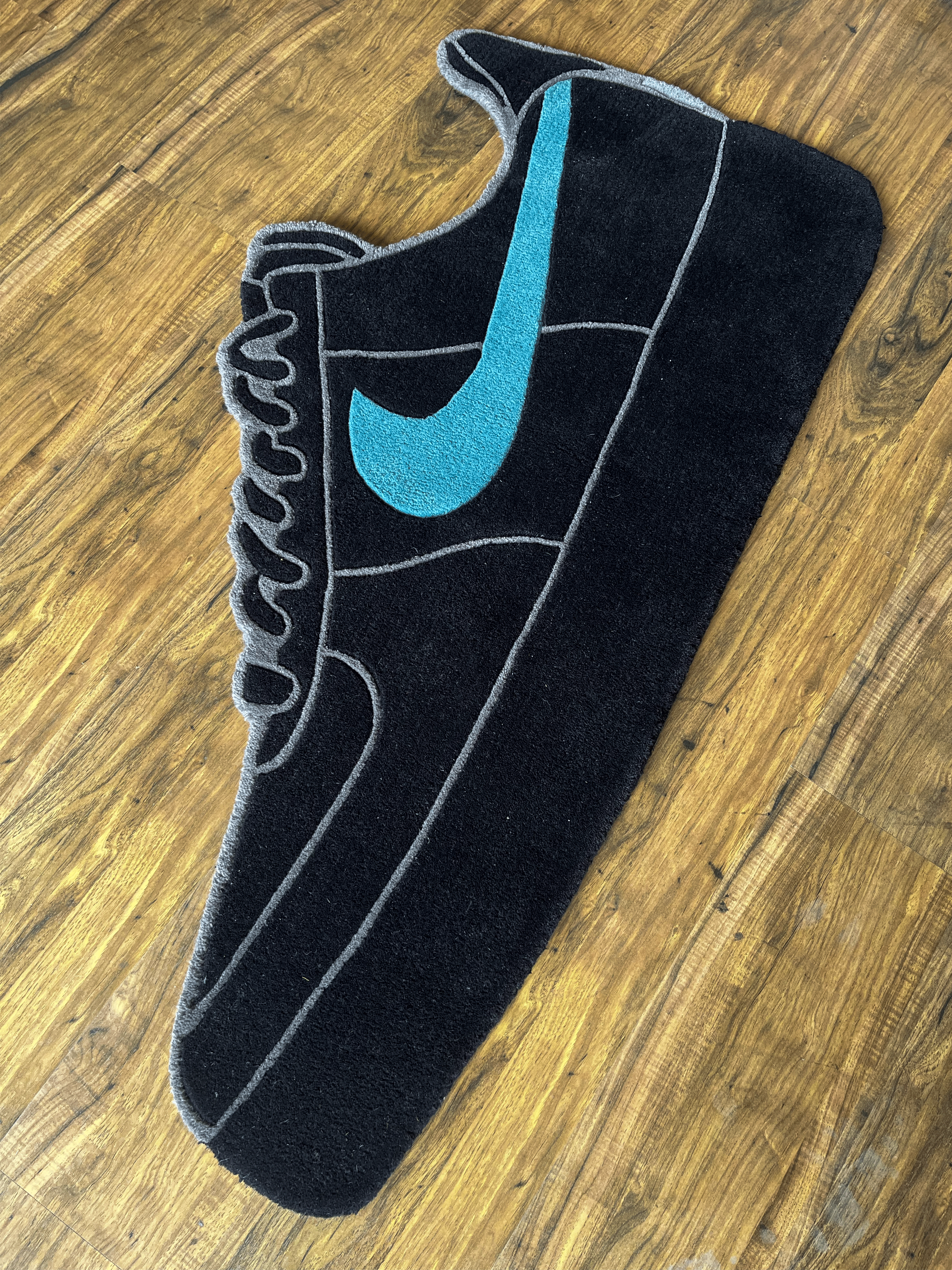 Black design Custom Shoe Rug