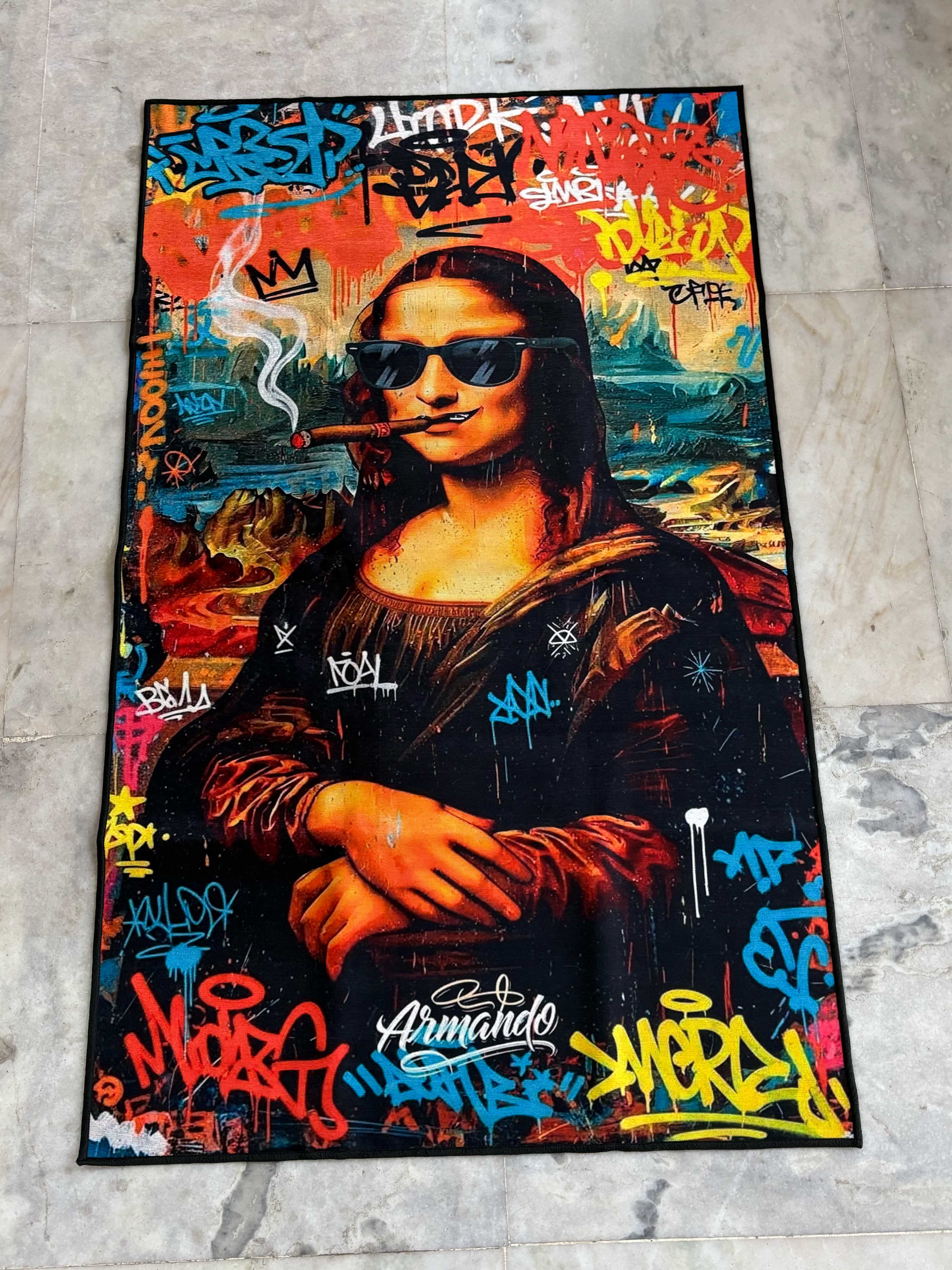 Painting graffiti art Washable Rug