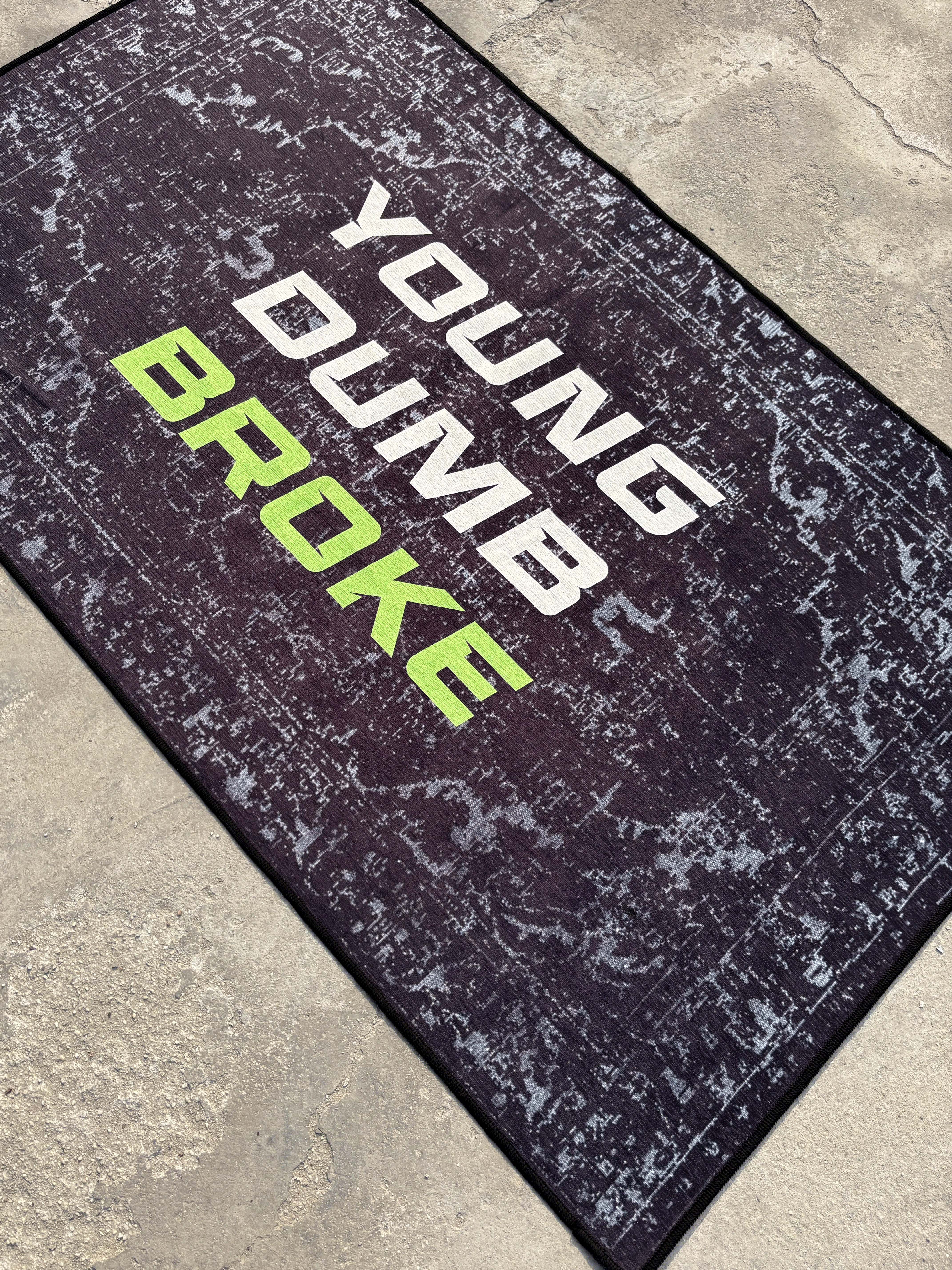 Young Dumb Broke Washable Rug