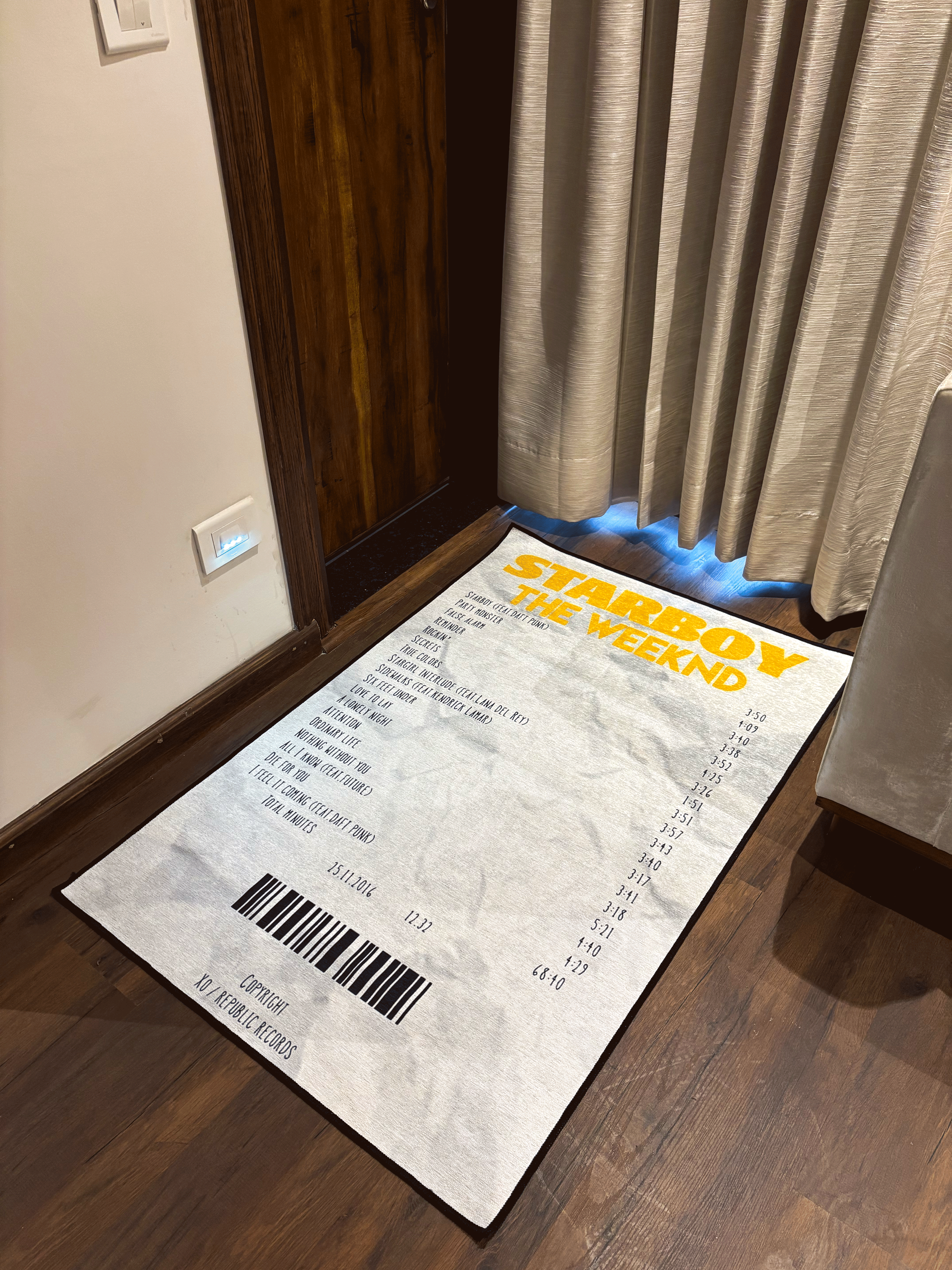 Star Boy receipt Washable Rug
