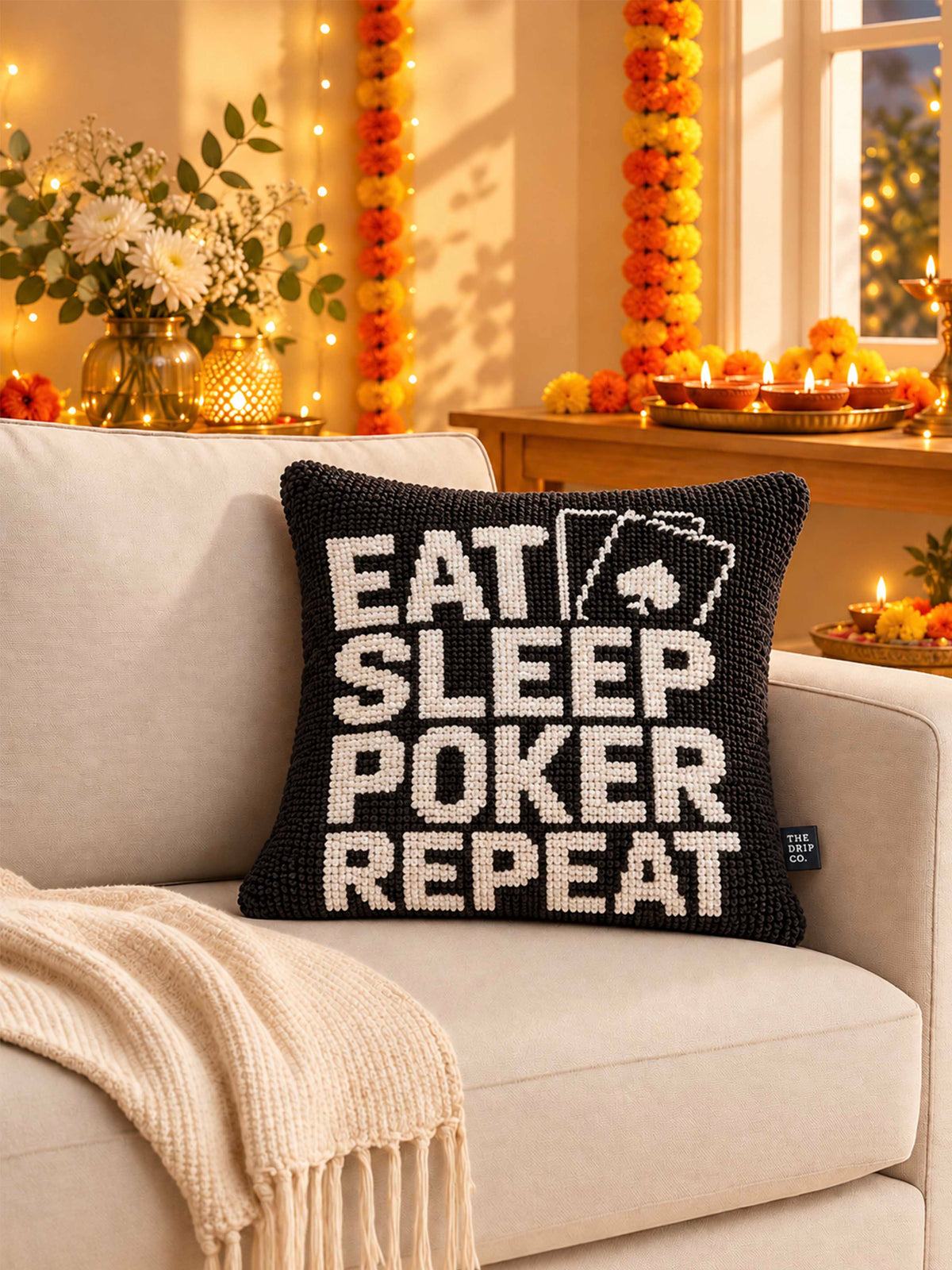 Poker cushion cover