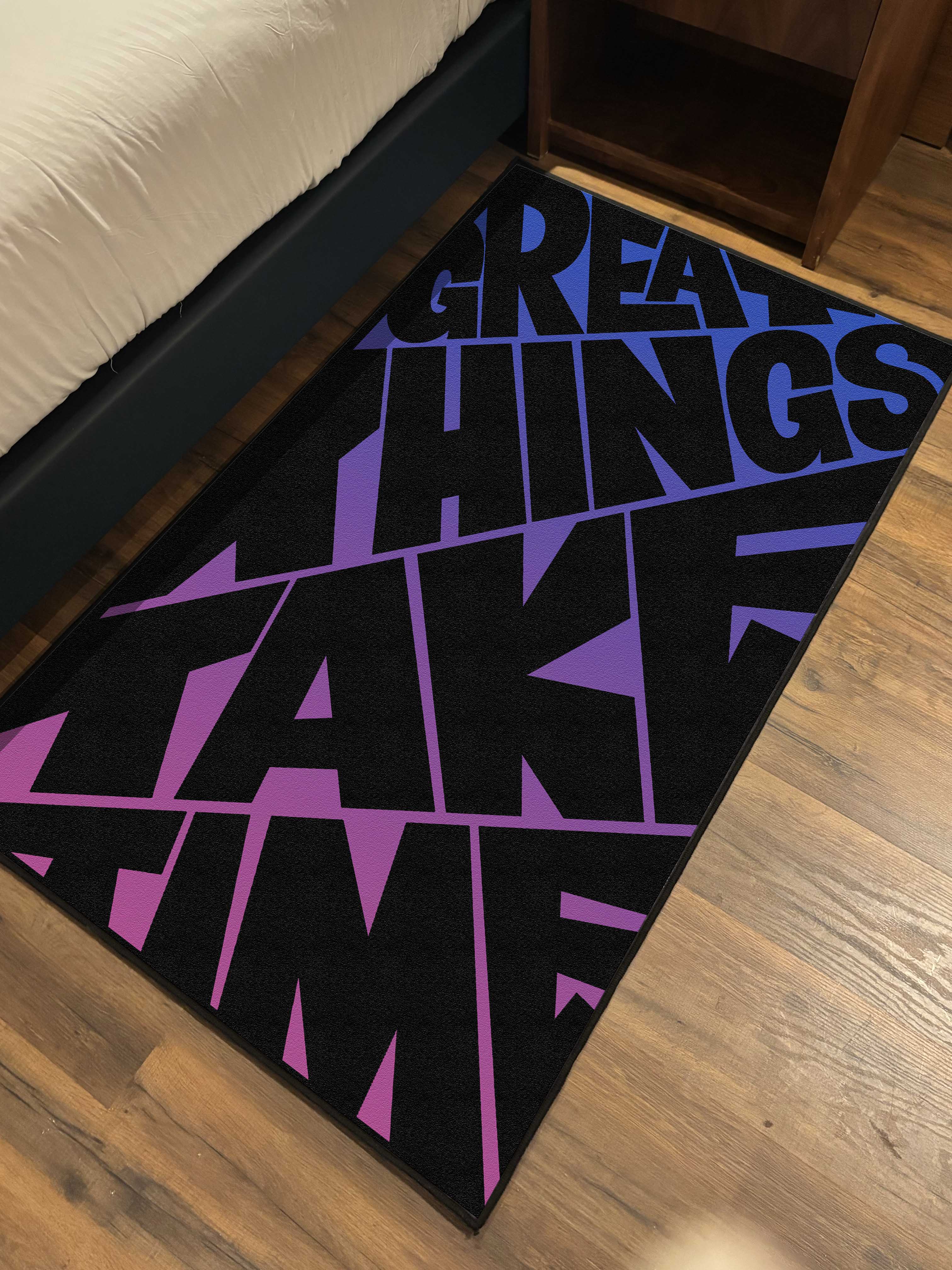 Good Things Take Time Washable Rug