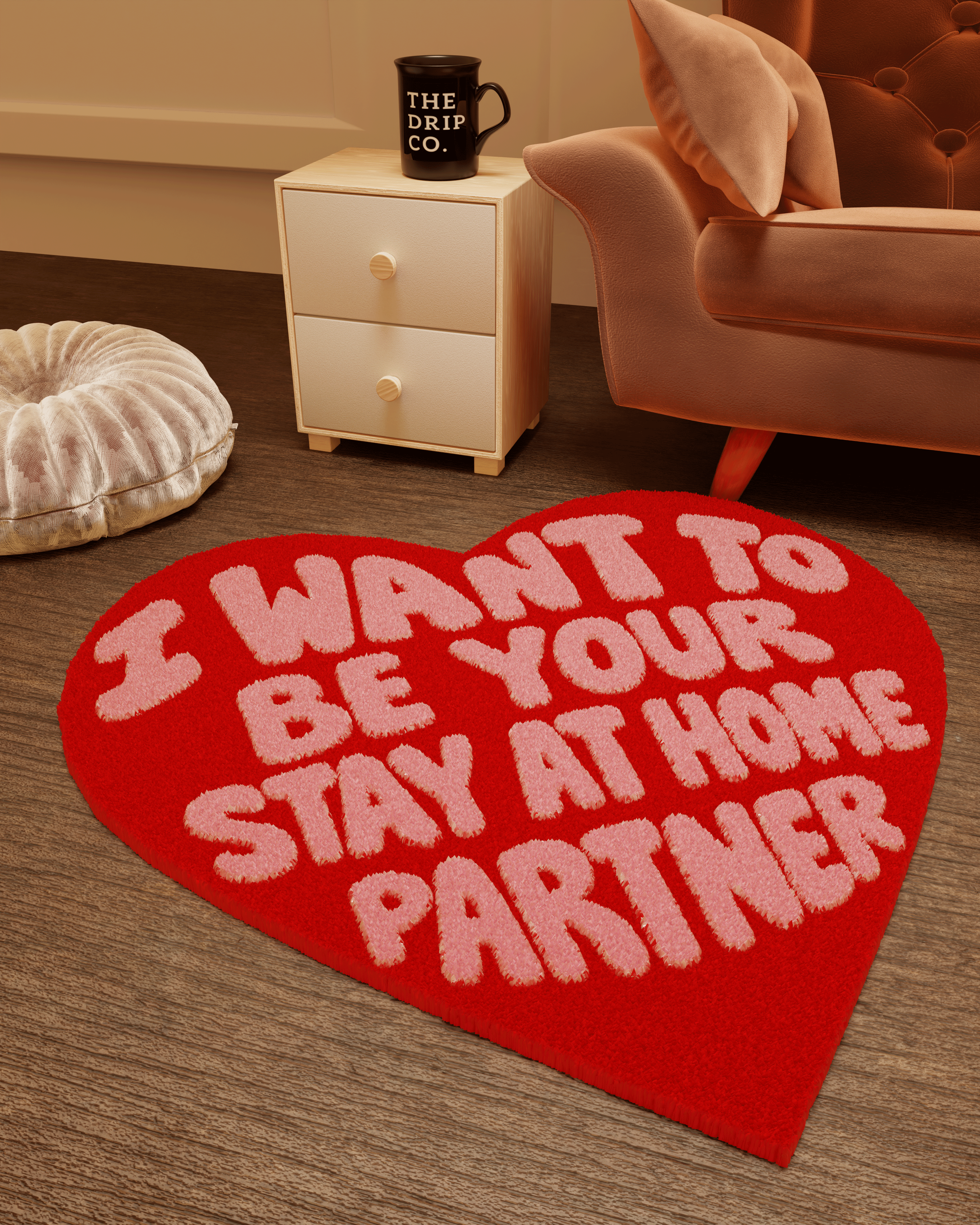 Heart emotion Tufted Rug