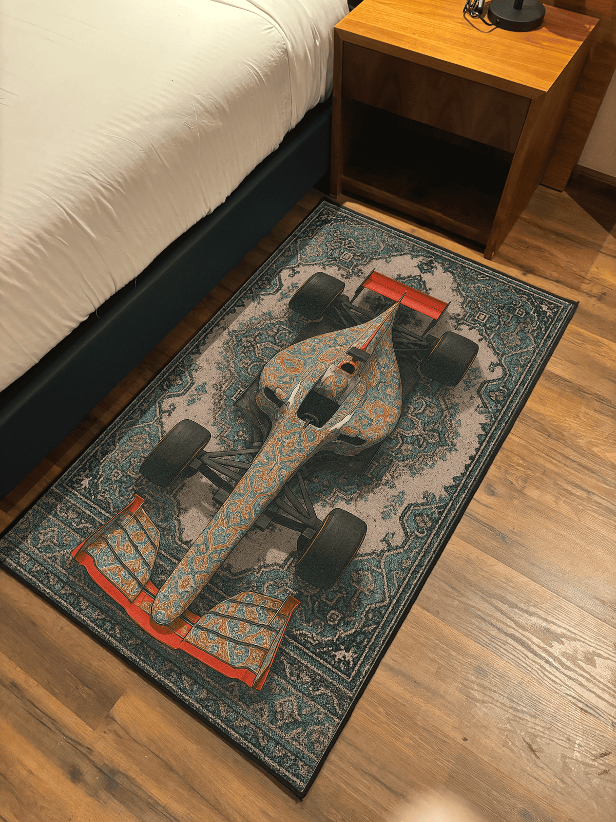 Formula 1 inspired car traditional design Washable Rug