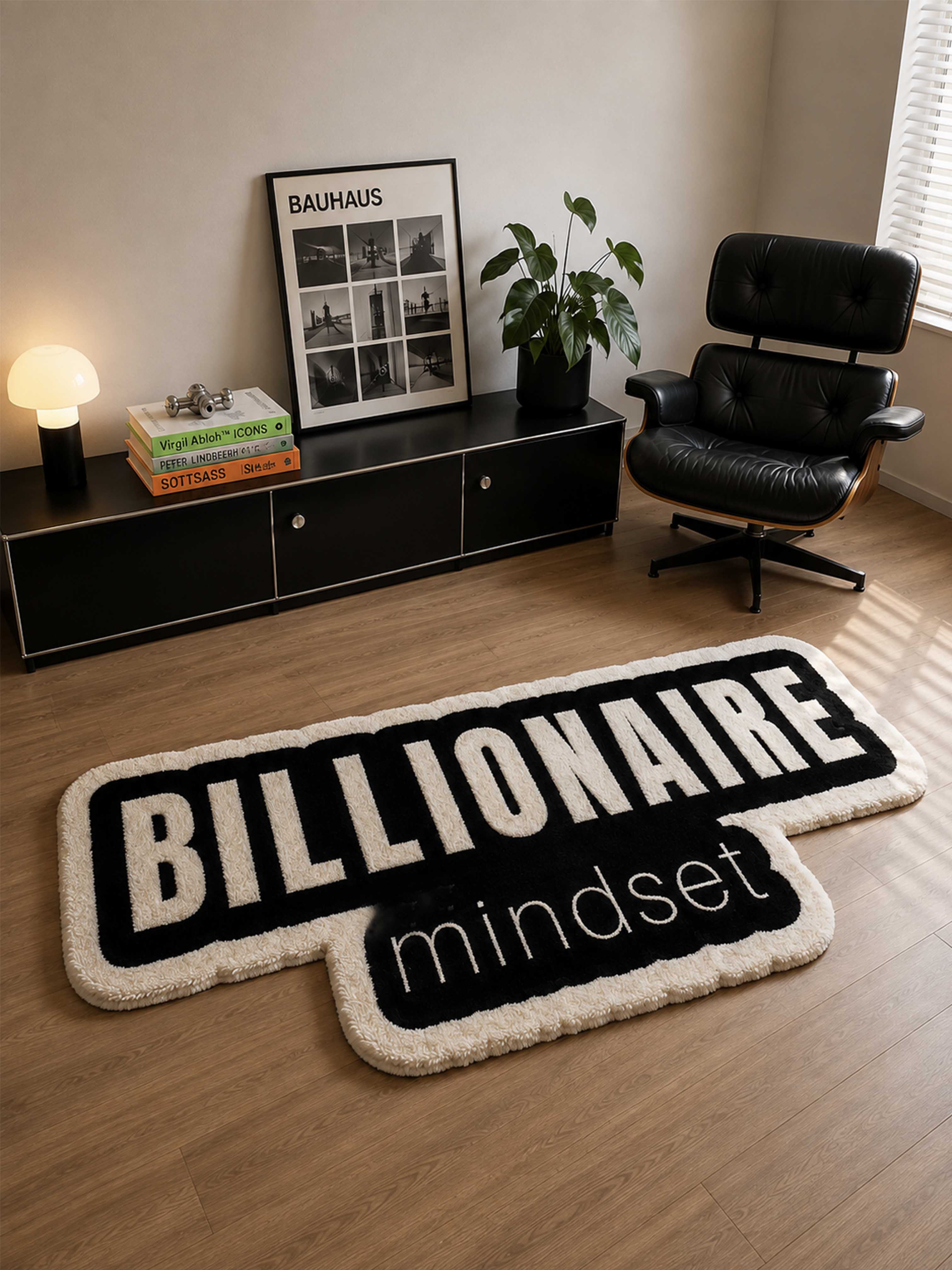 Billionaire mindset Hand tufted Rug