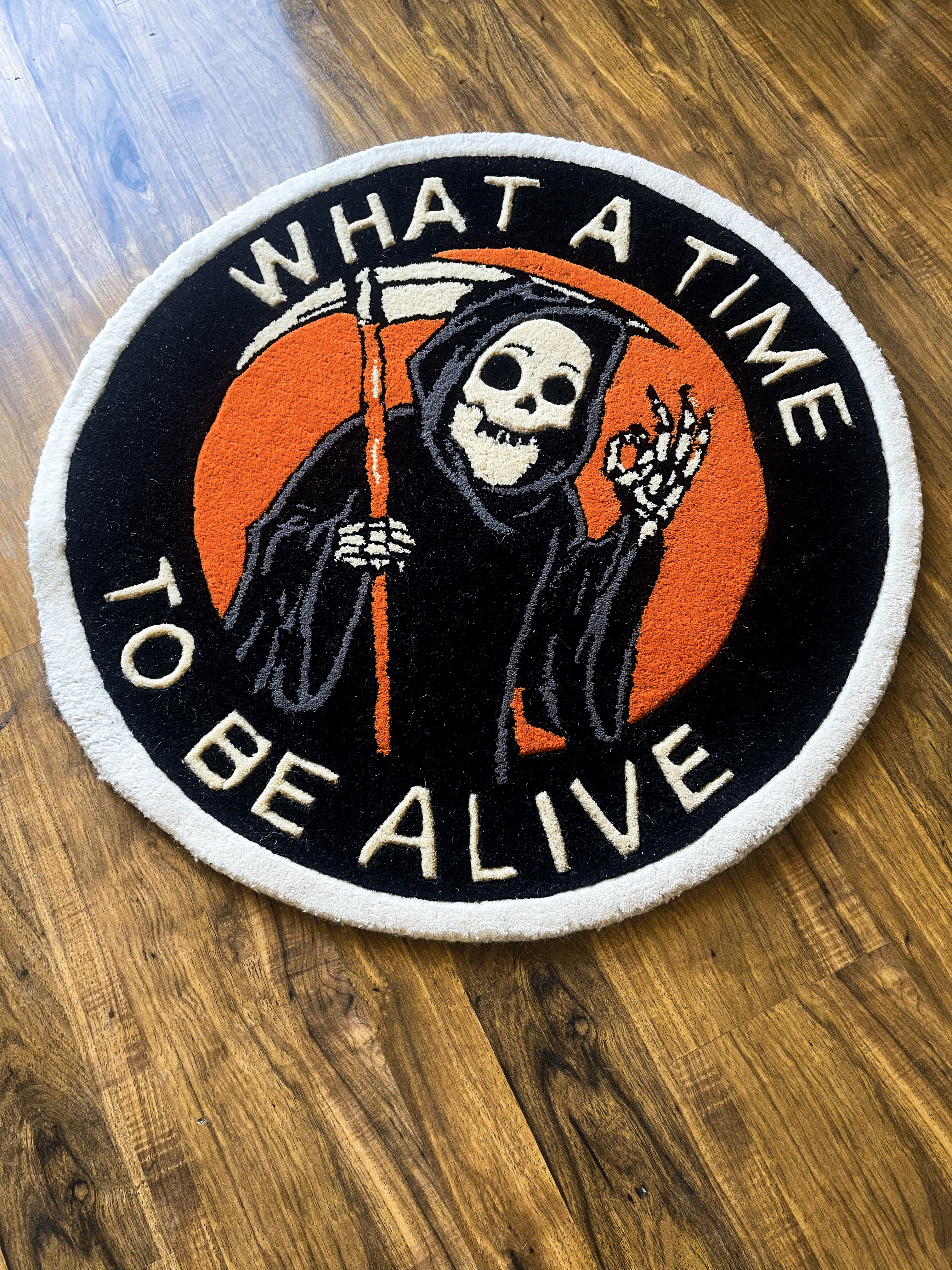 Time to Be Alive Hand Tufted Rug by The Drip Co.