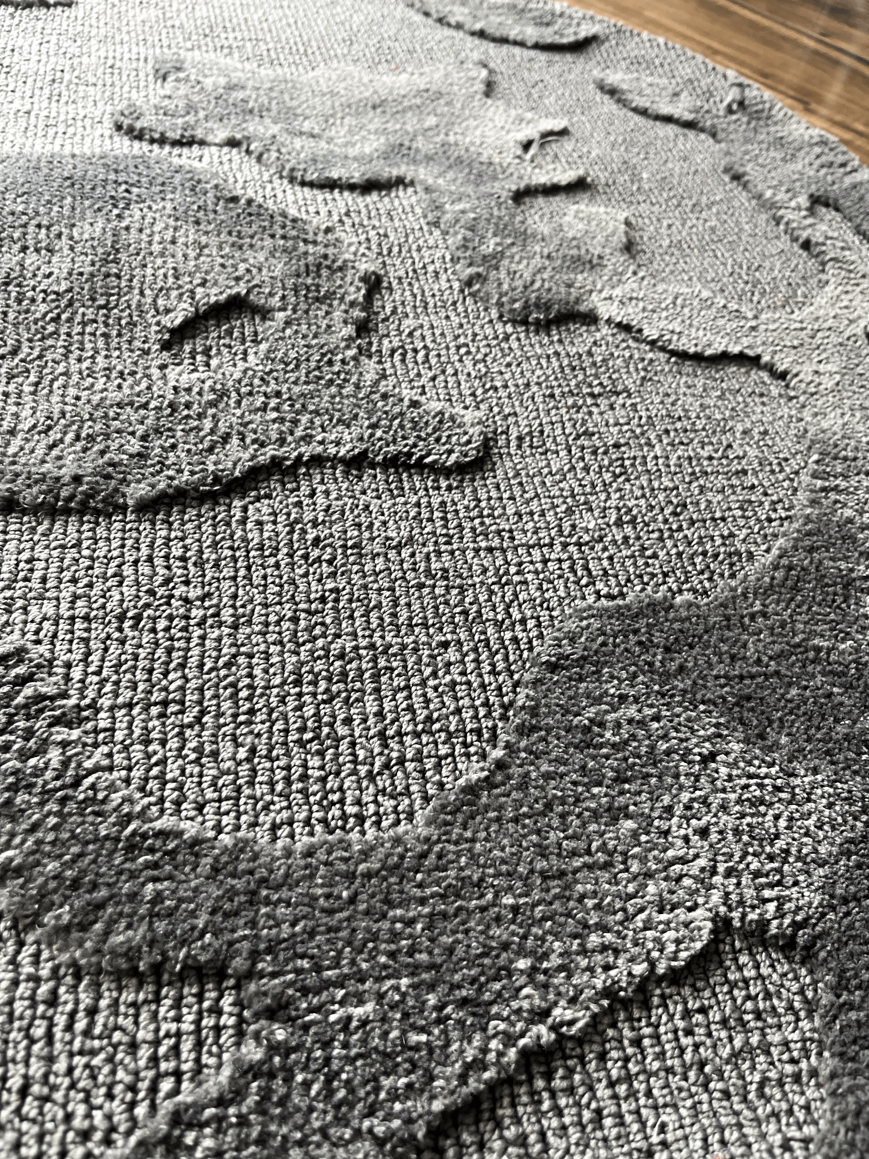 Grey Moon Machine Tufted Rug