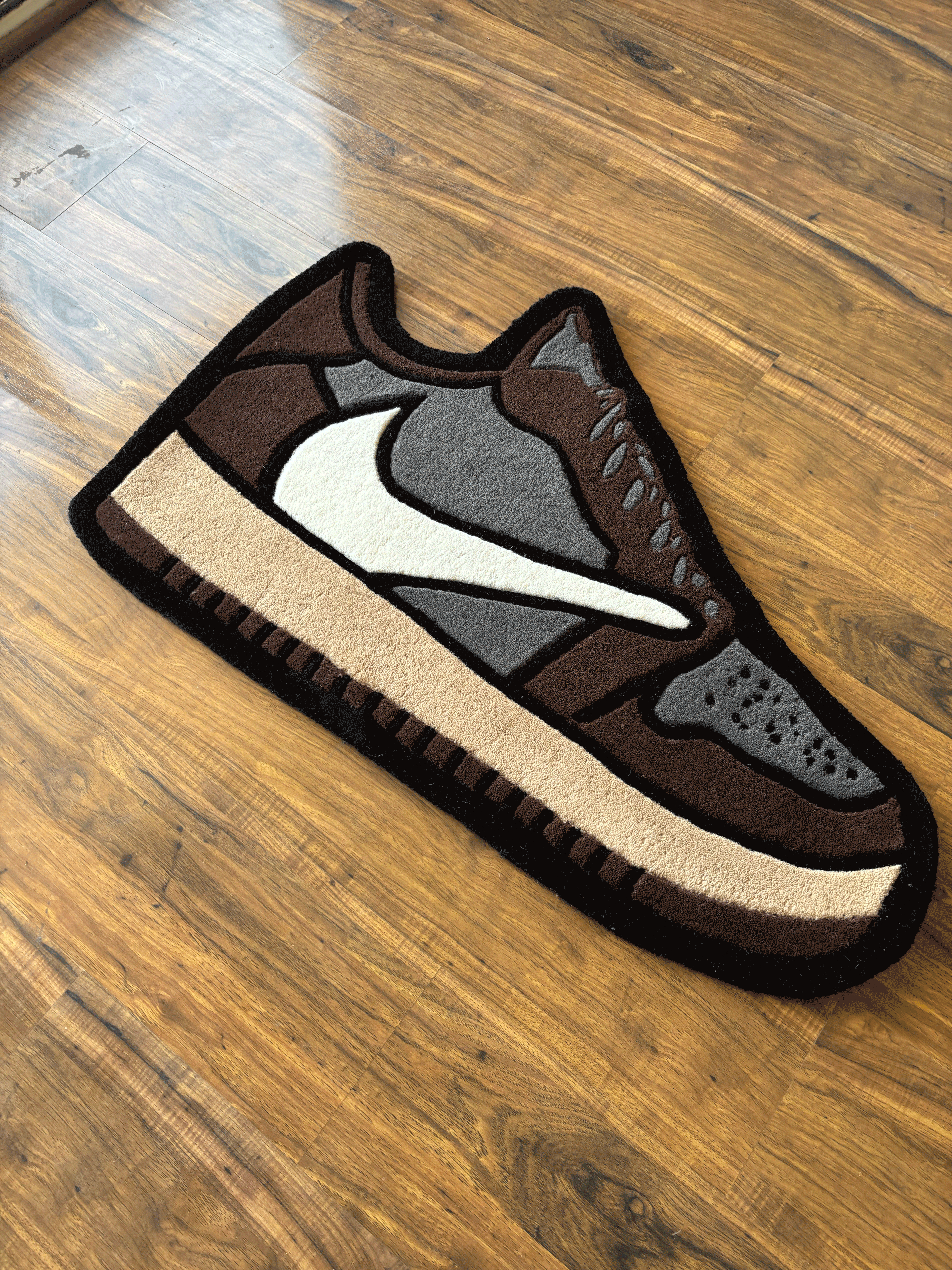 Brown Sneaker Hand Tufted Rug by The Drip  Co.