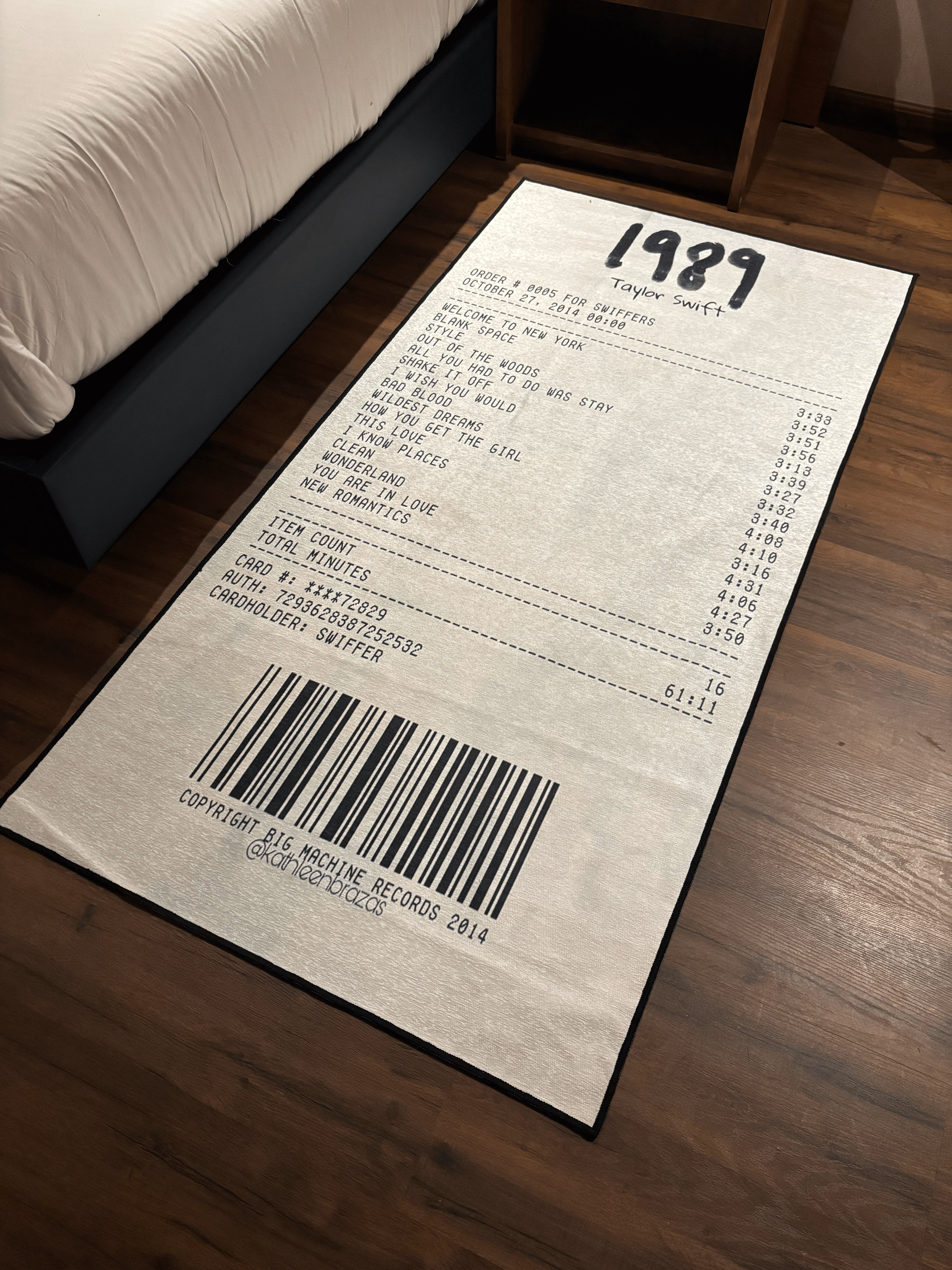 taylor swift music album Washable Rug