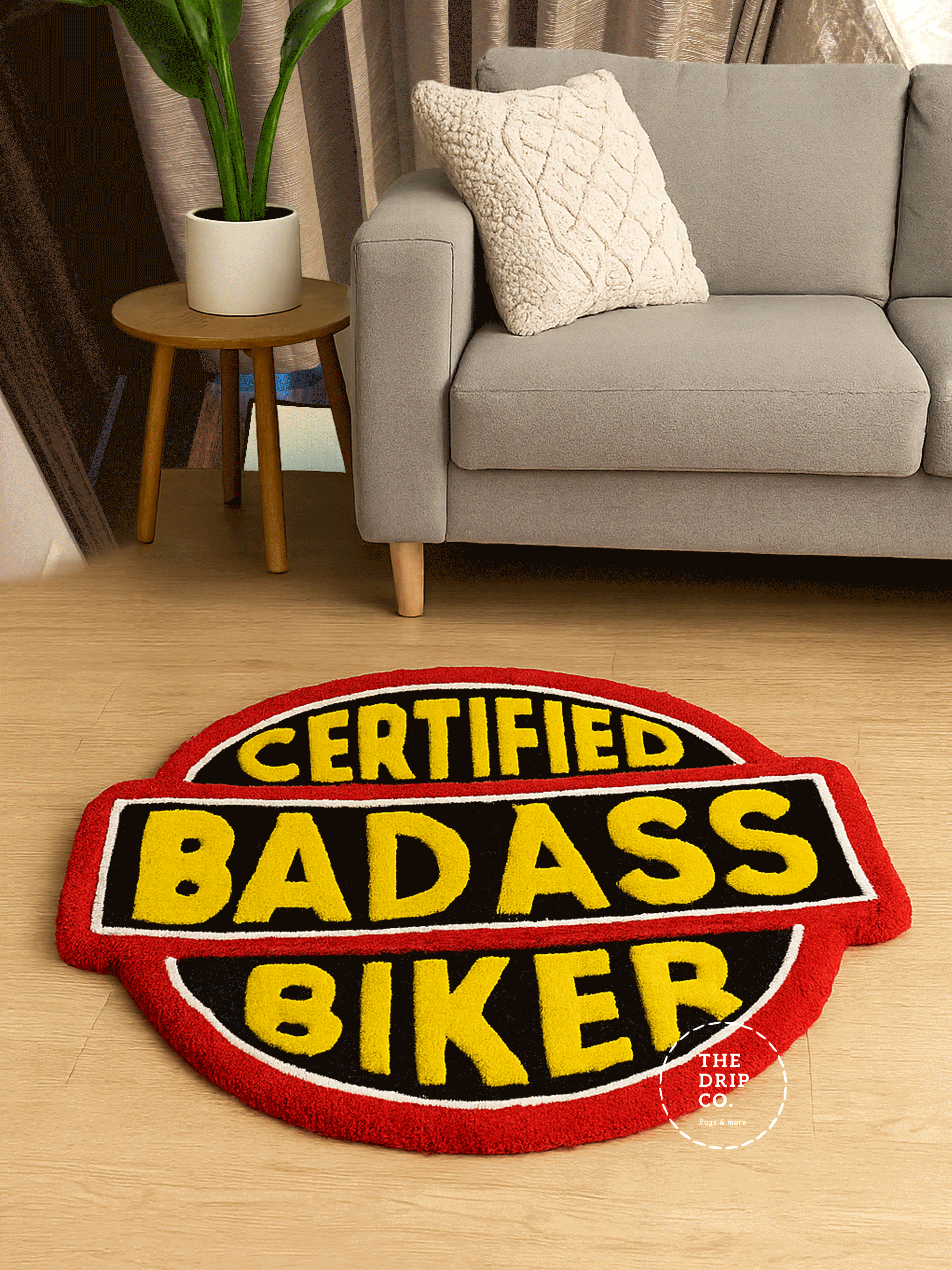 BadAss Biker Hand Tufted Rug