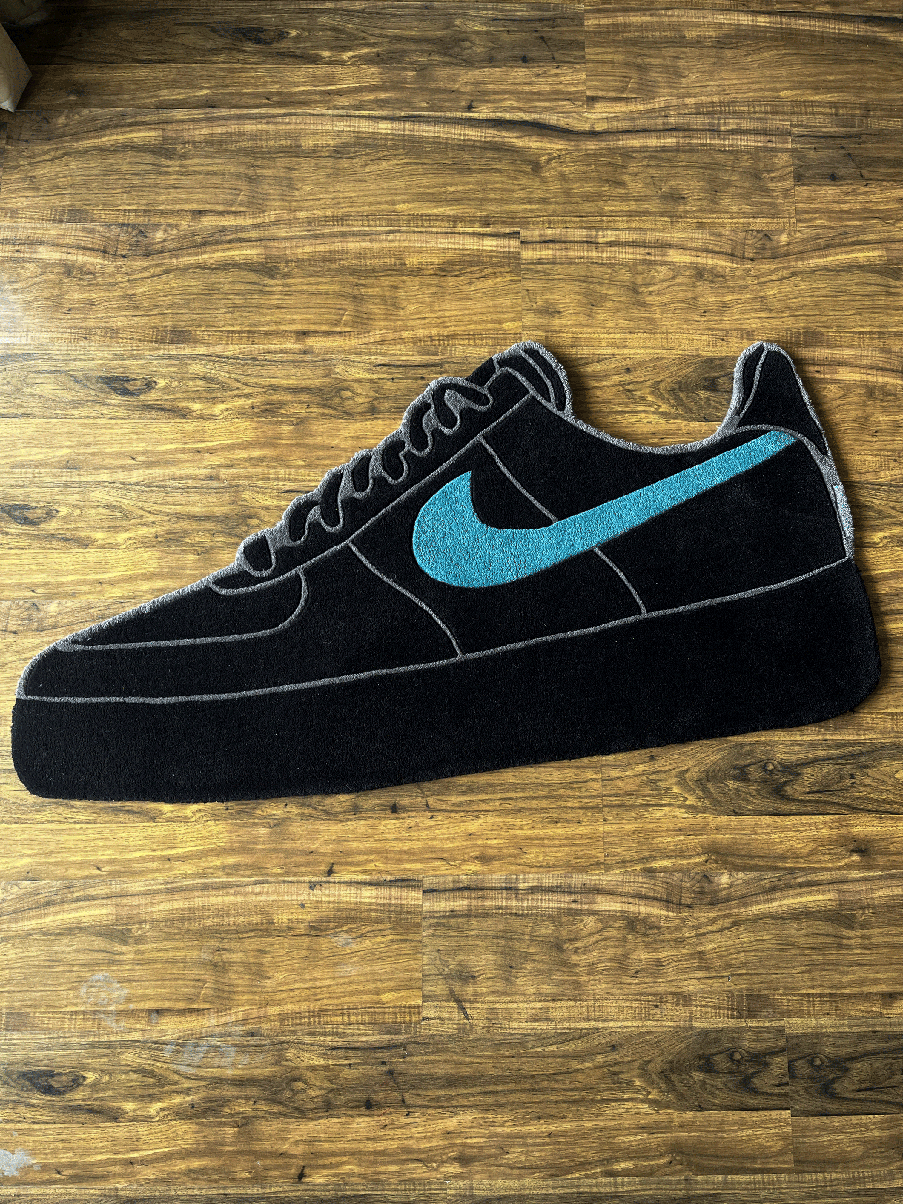 Black design Custom Shoe Rug