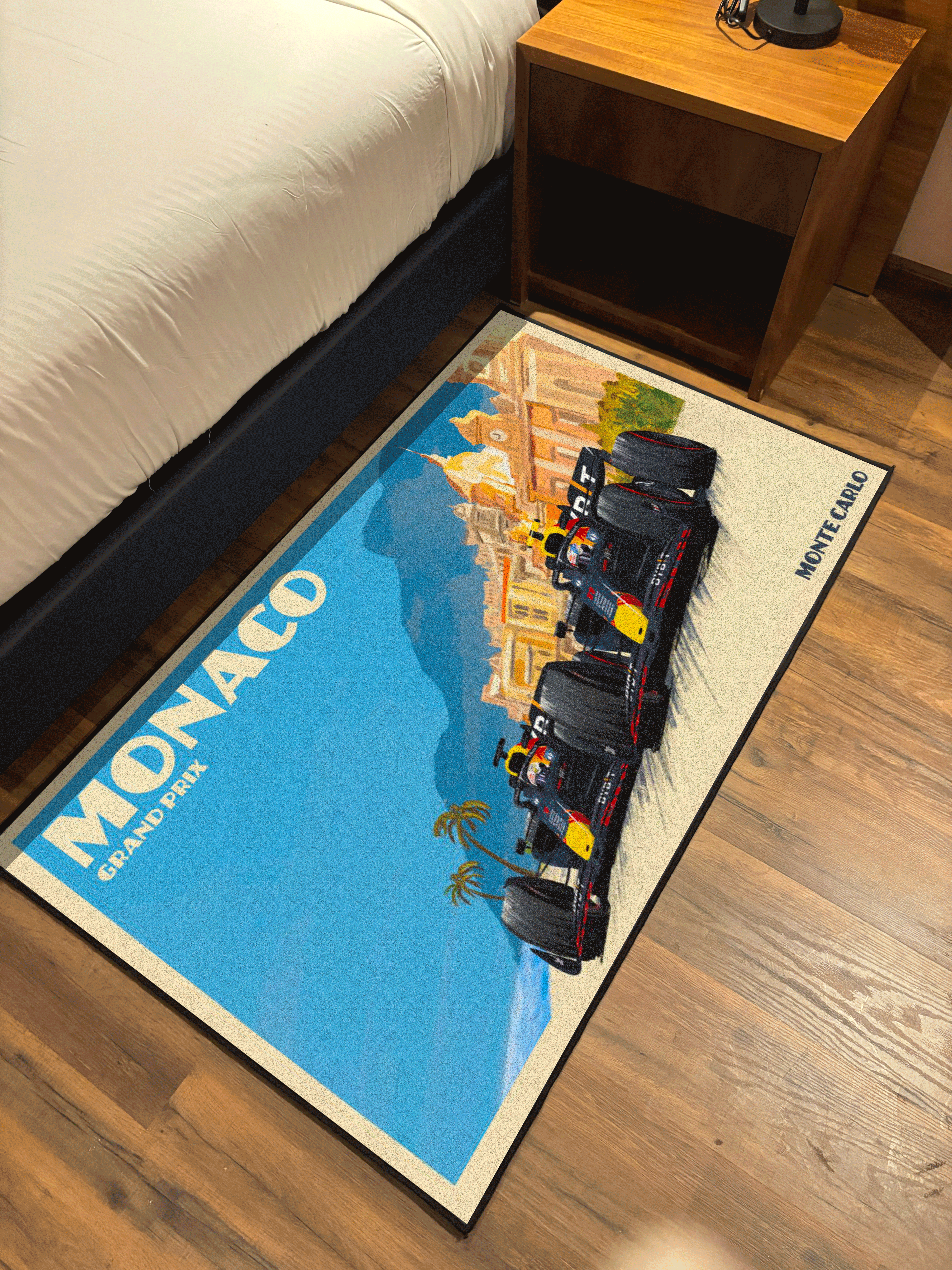 Monaco Red Bull F1 Printed Washable Rug