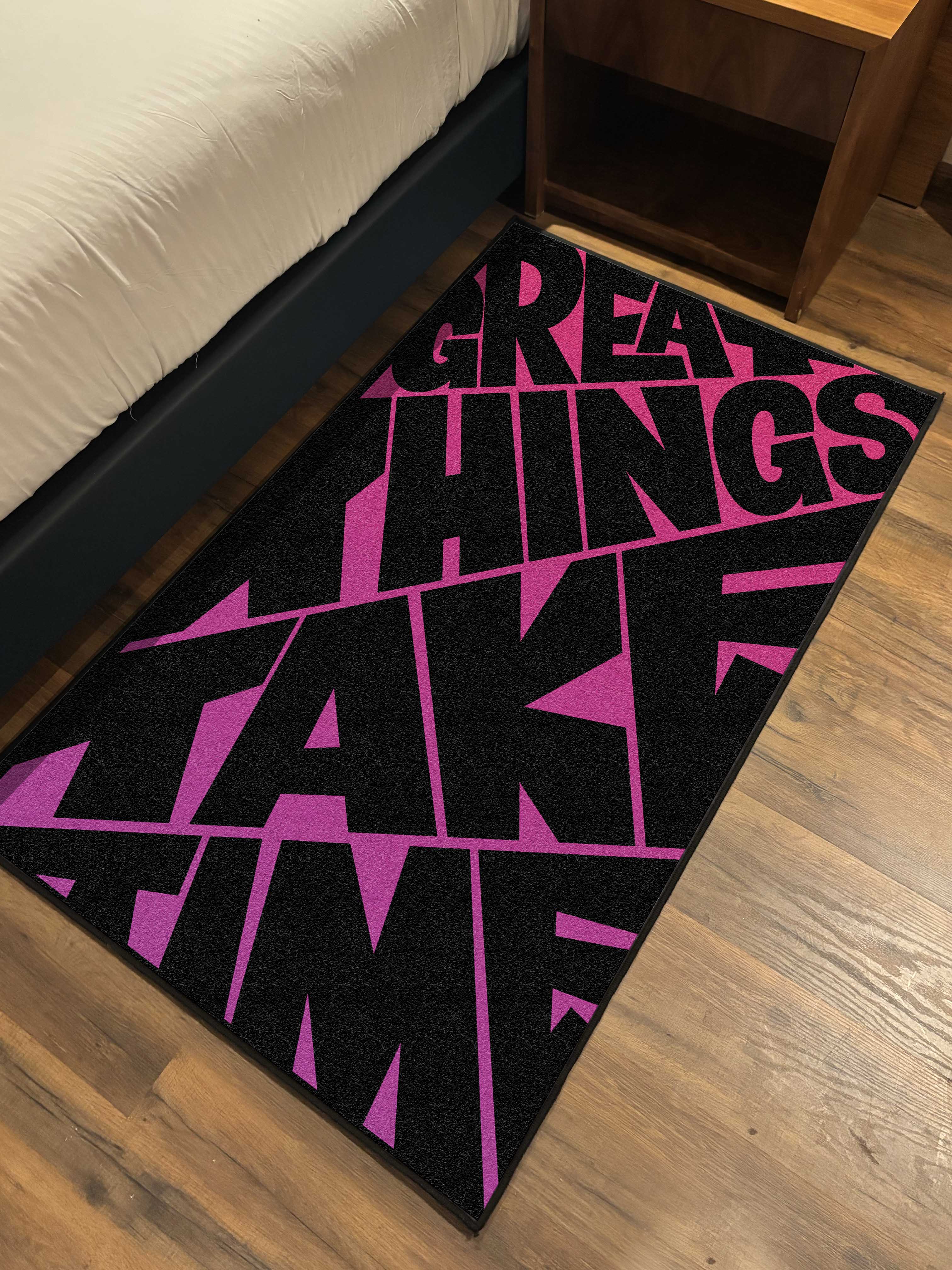 Good Things Take Time Washable Rug
