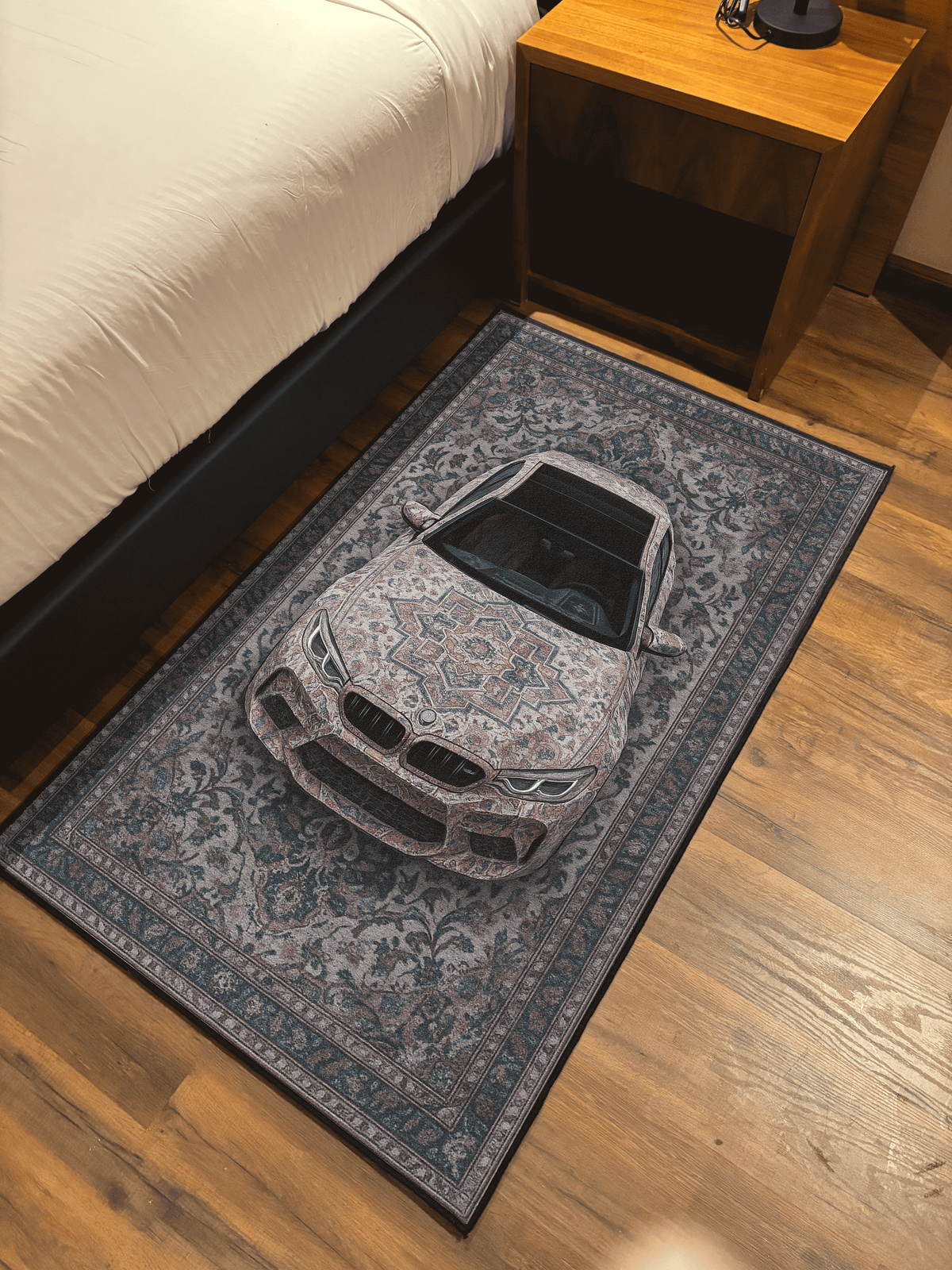 Unique Car Rug M Speed Sports car traditional design Washable Rug