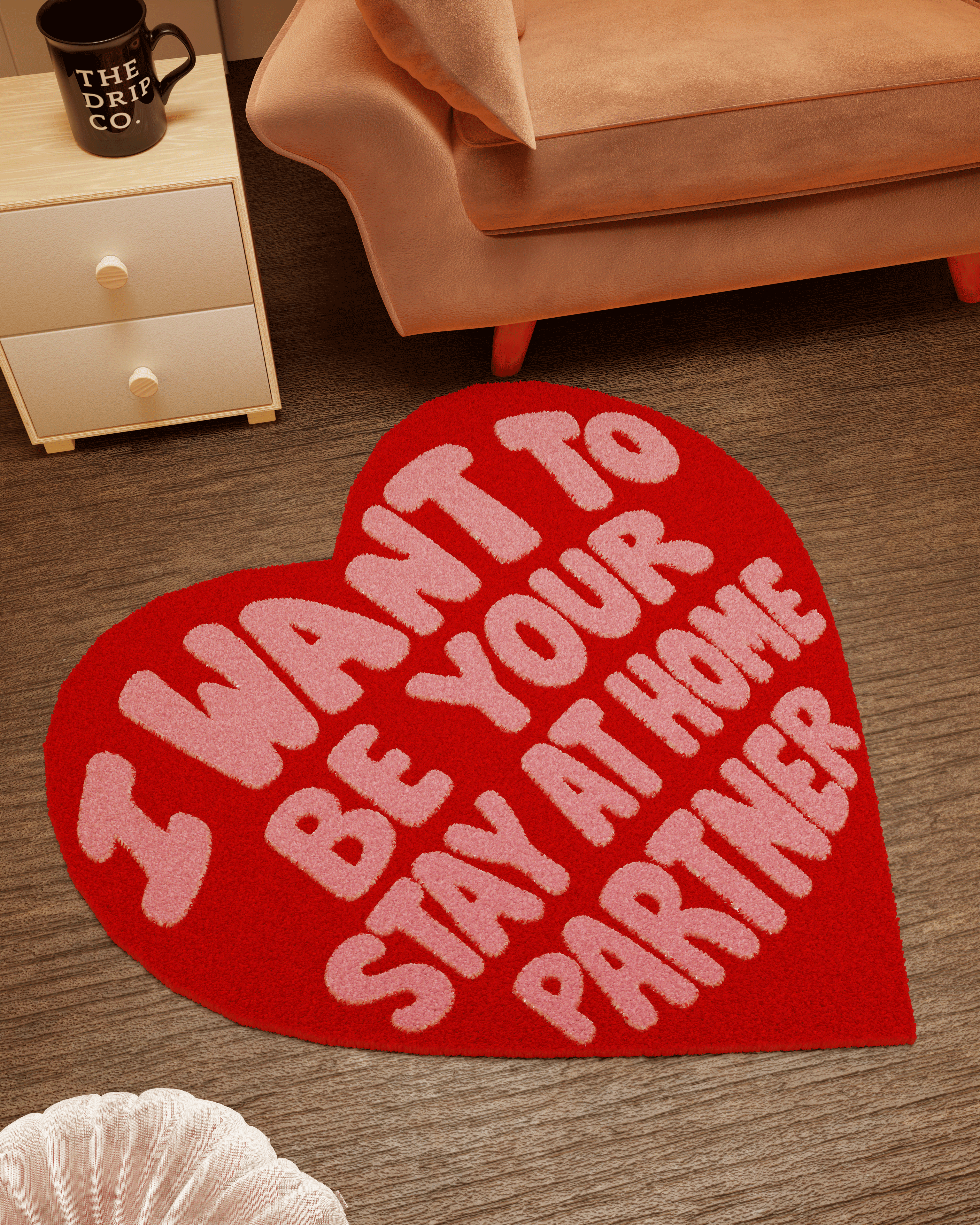 Heart emotion Tufted Rug