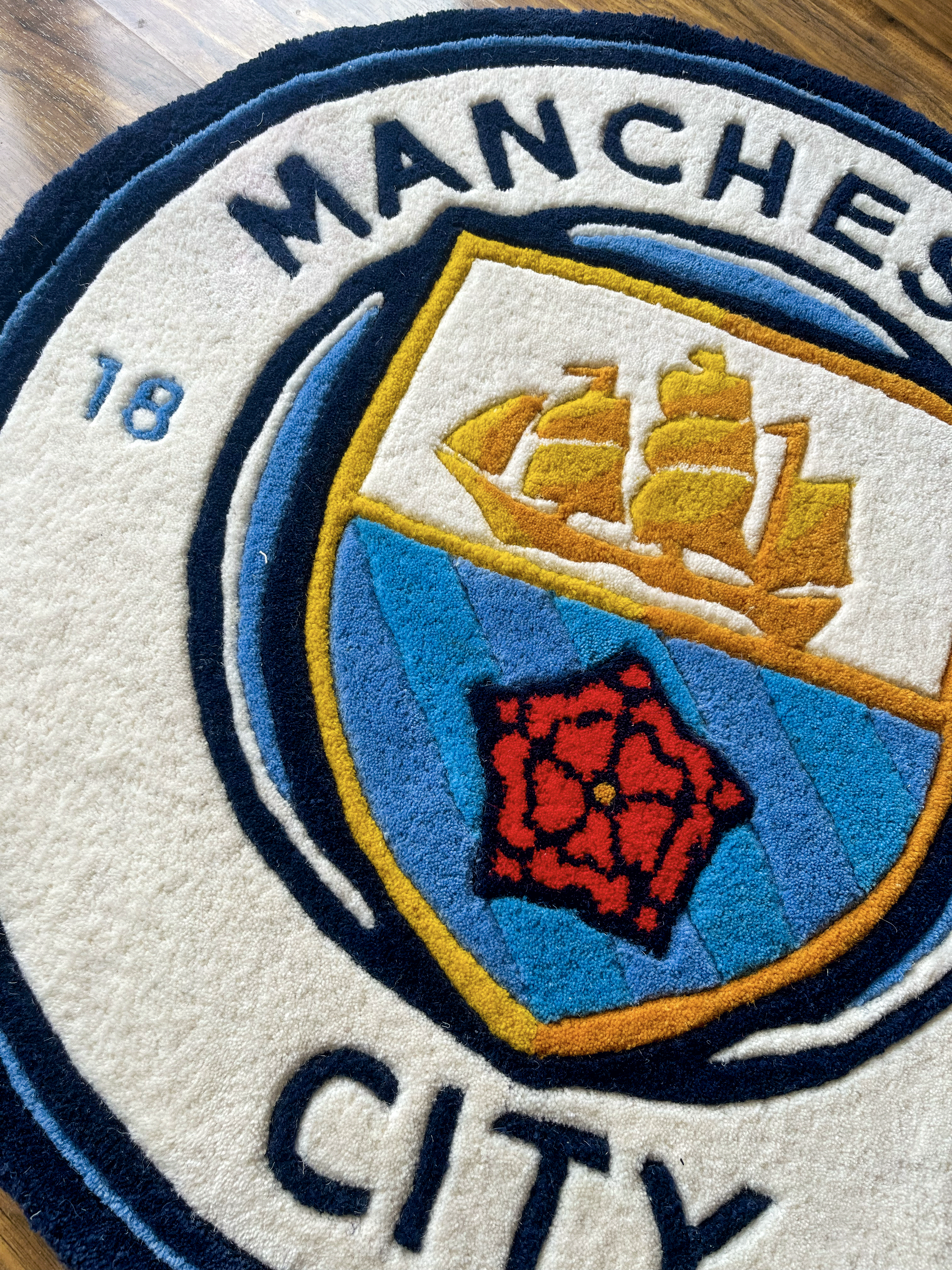 Man City fan Art Rug