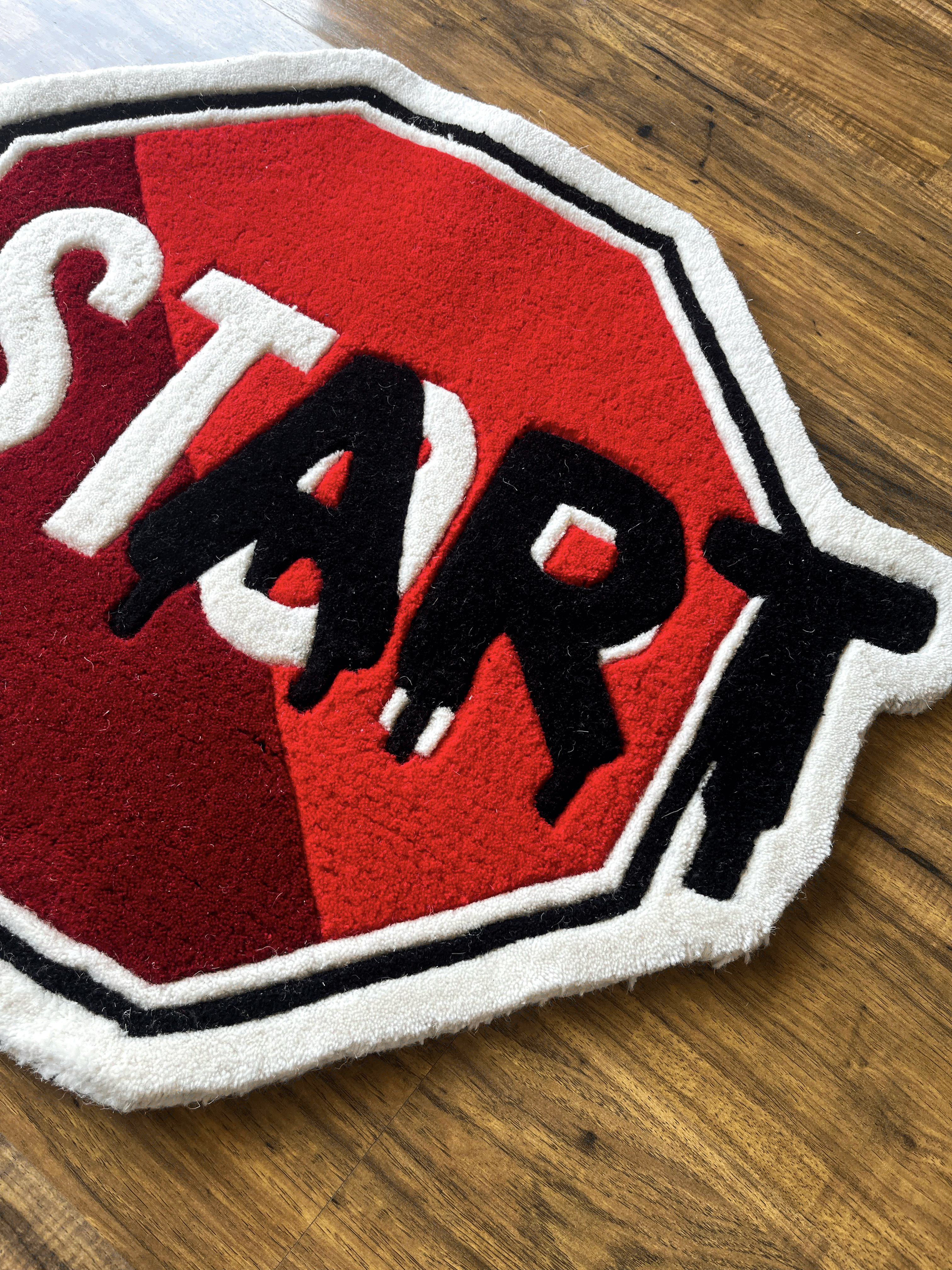Start Stop Hand Tufted Rug by The Drip Co.