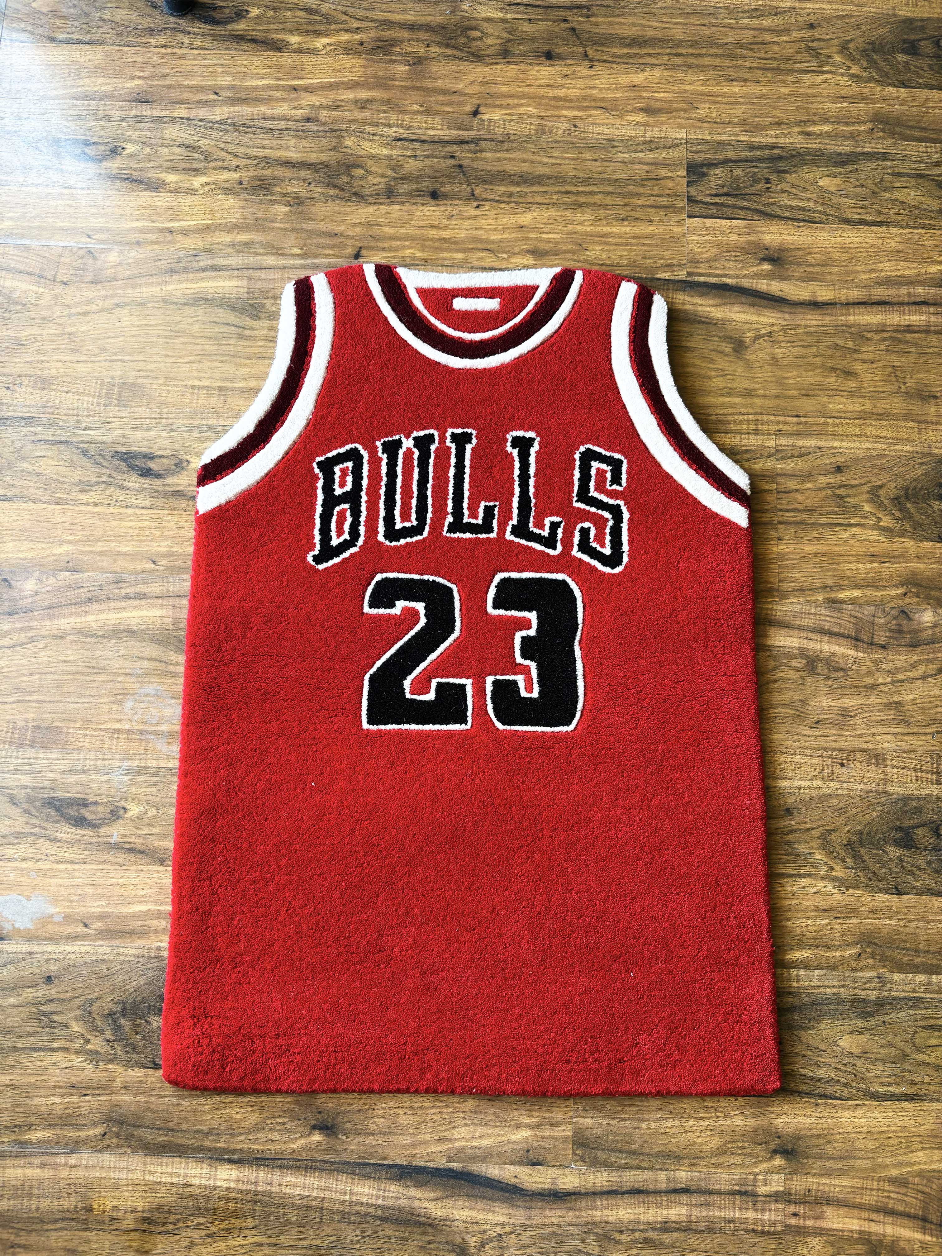 Bulls Red jersey Hand tufted Rug