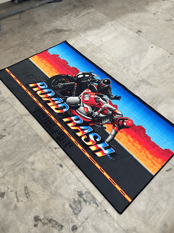 Road Rash Printed Washable Rug