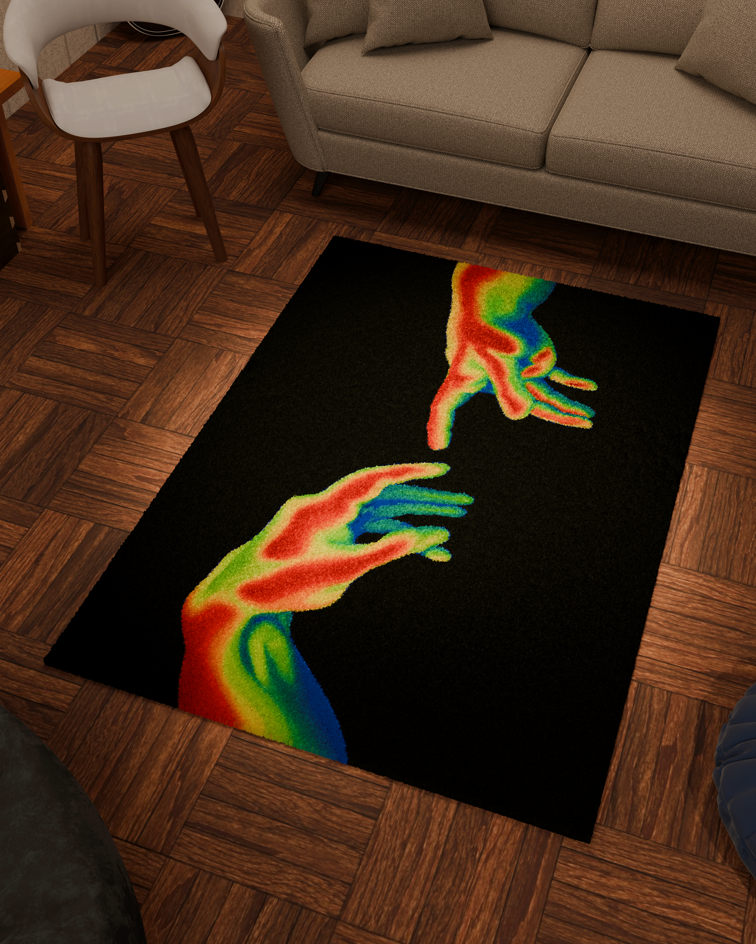 Love hands emotion Tufted Rug