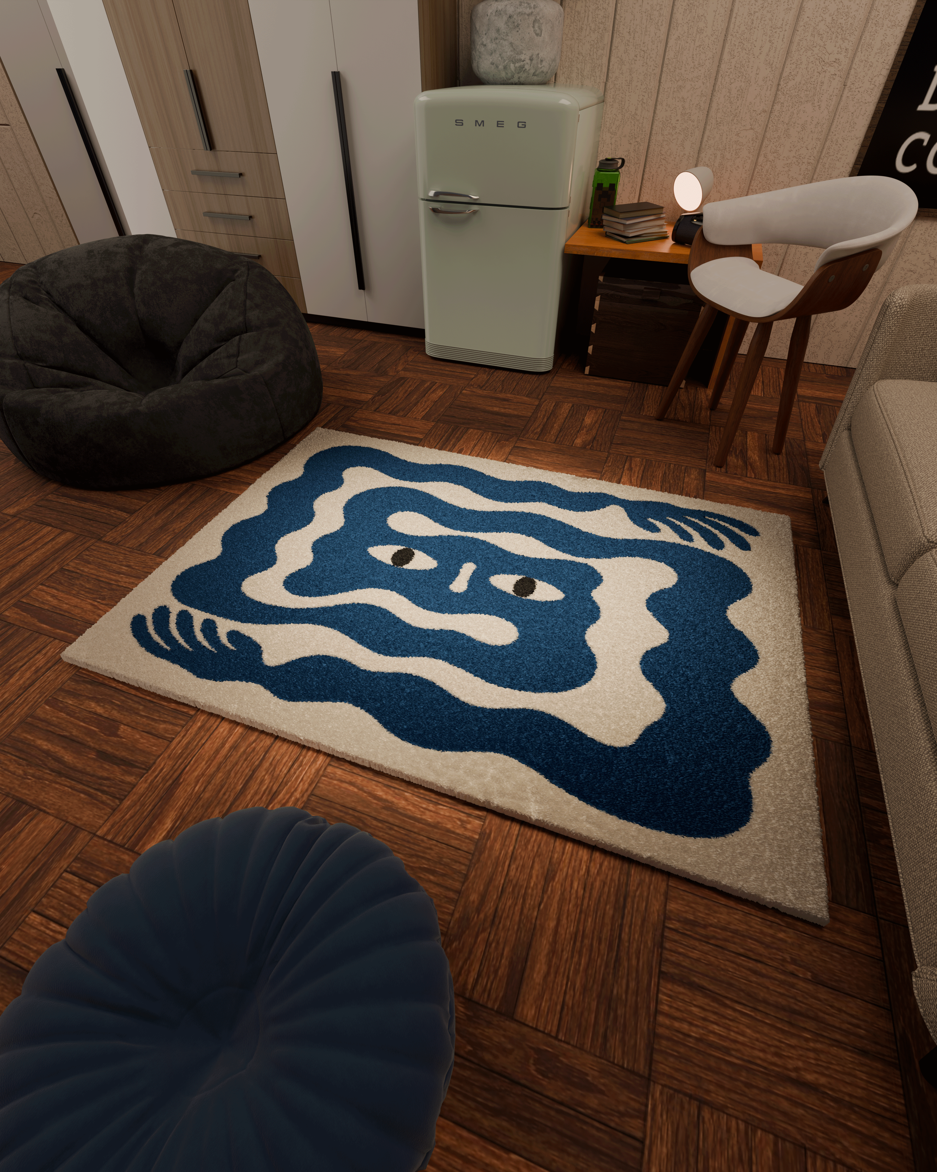 Anxiety hands emotion Tufted Rug