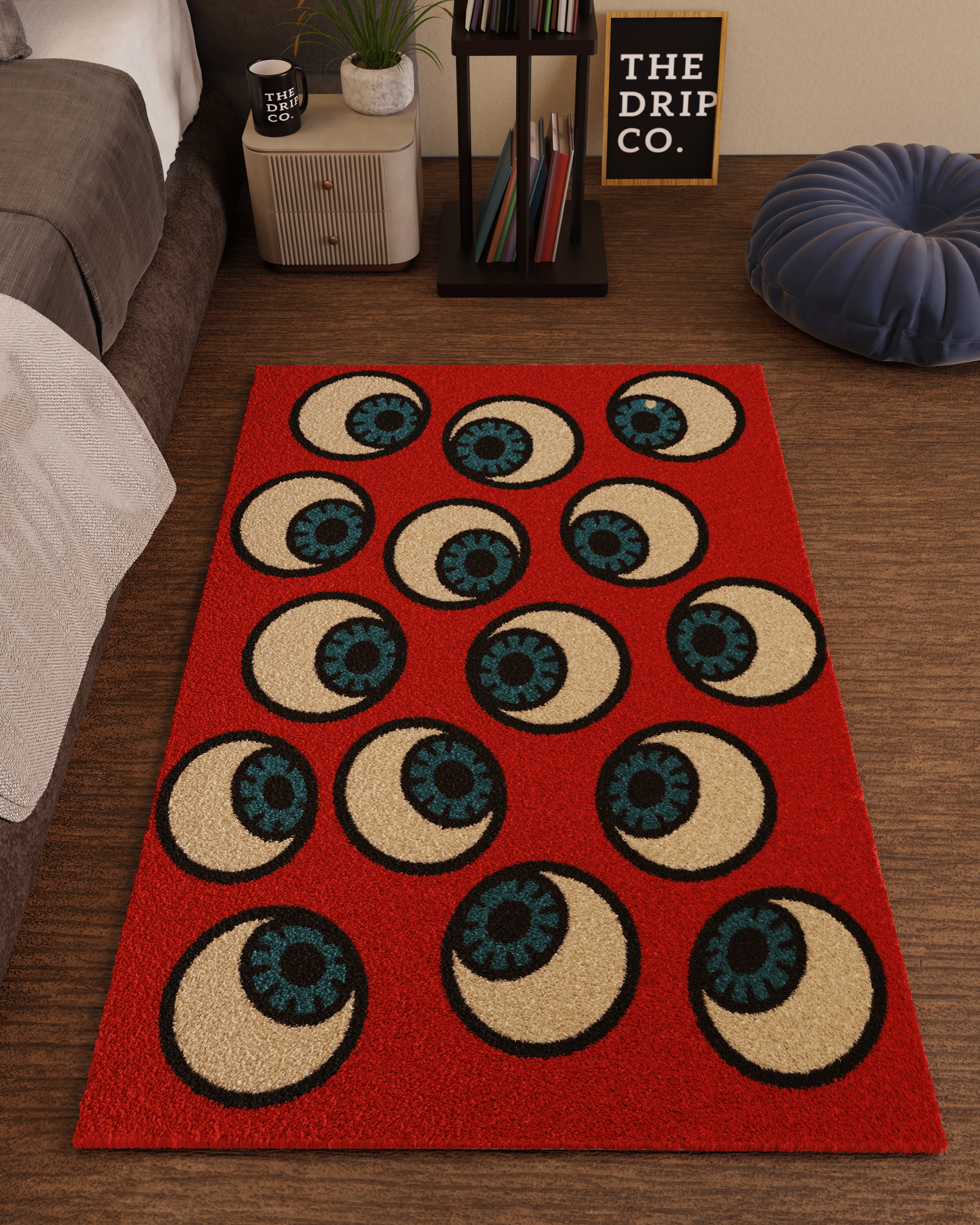 Anxiety eye emotion Tufted Rug