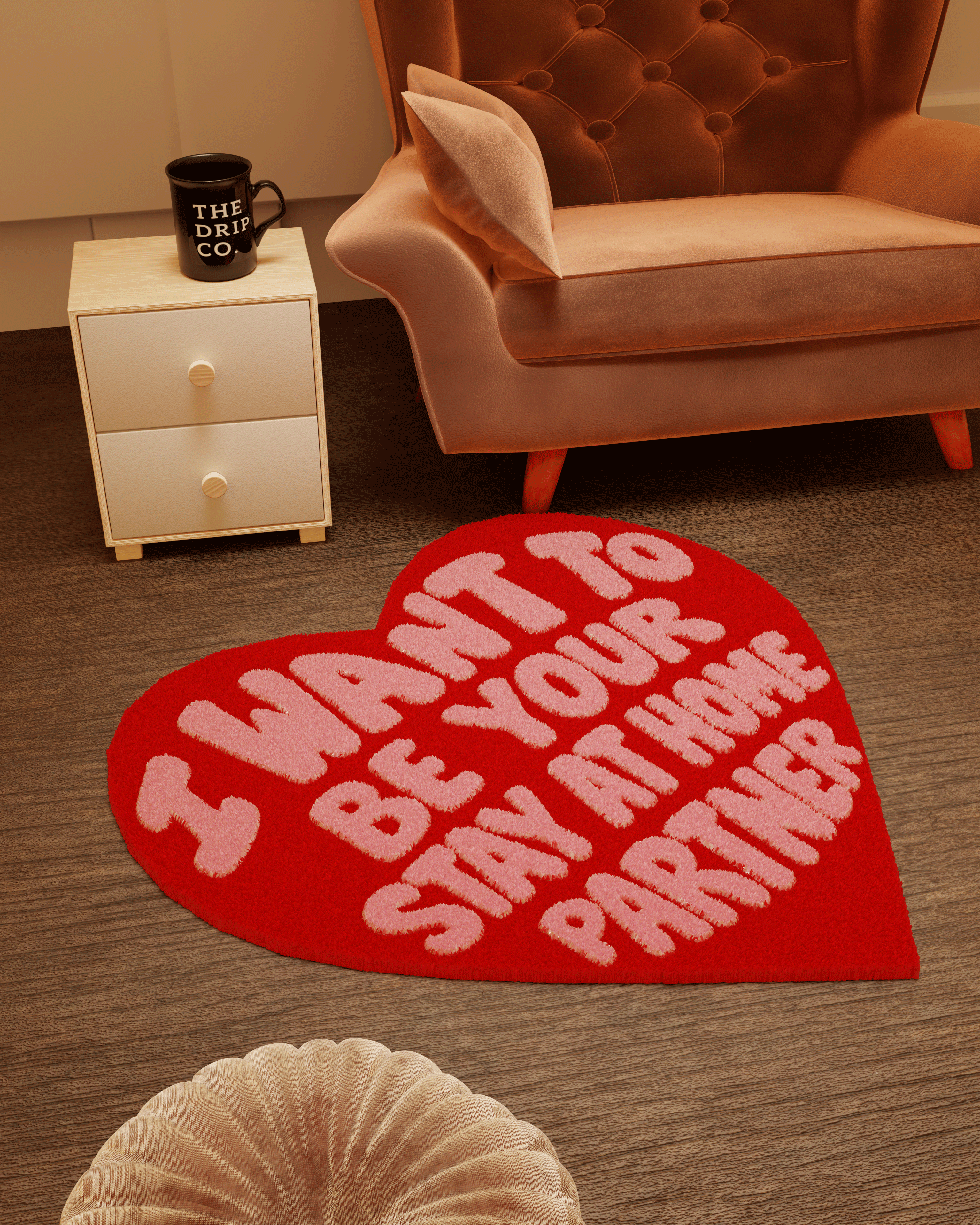 Heart emotion Tufted Rug