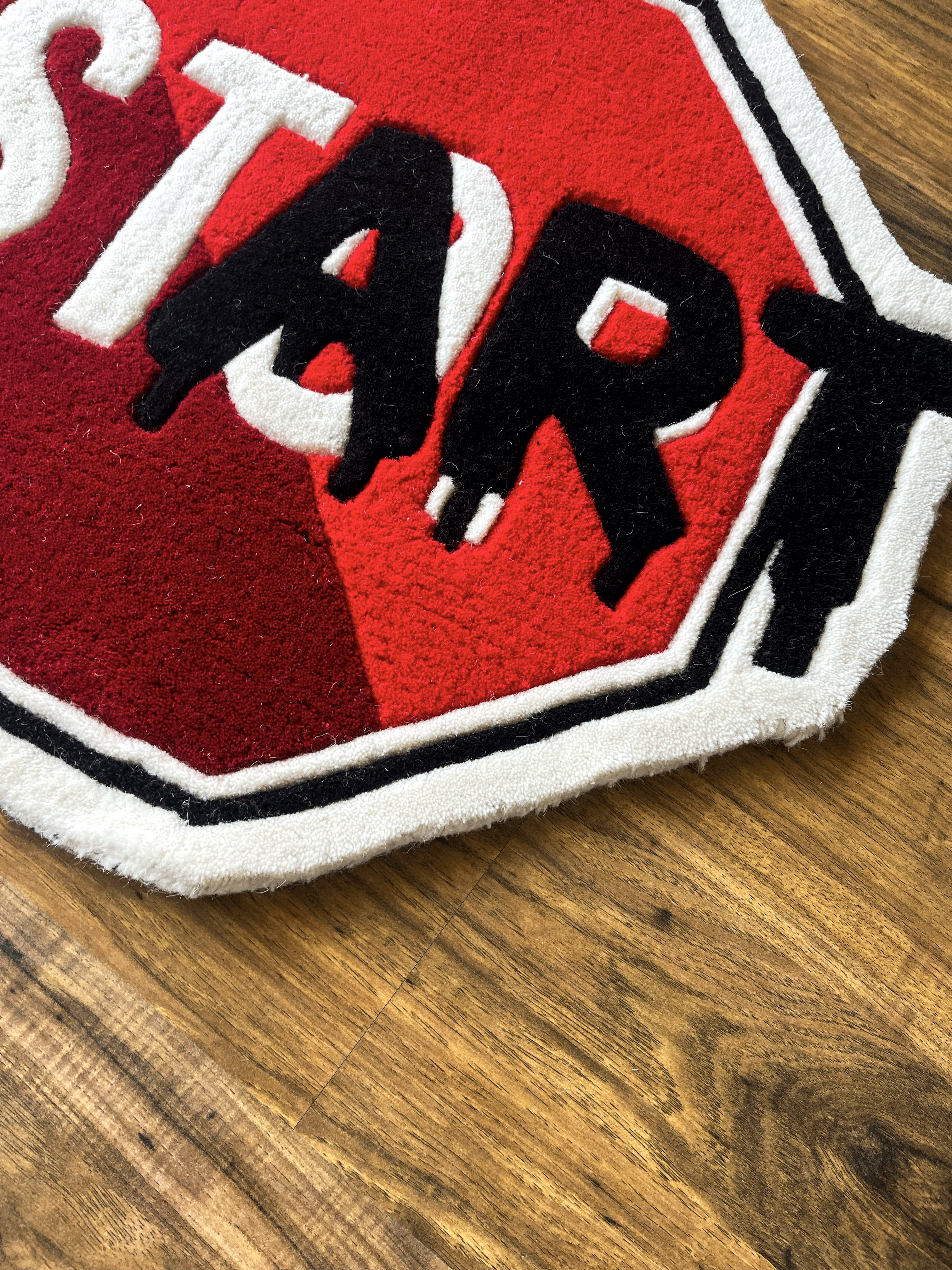 Start Stop Hand Tufted Rug by The Drip Co.