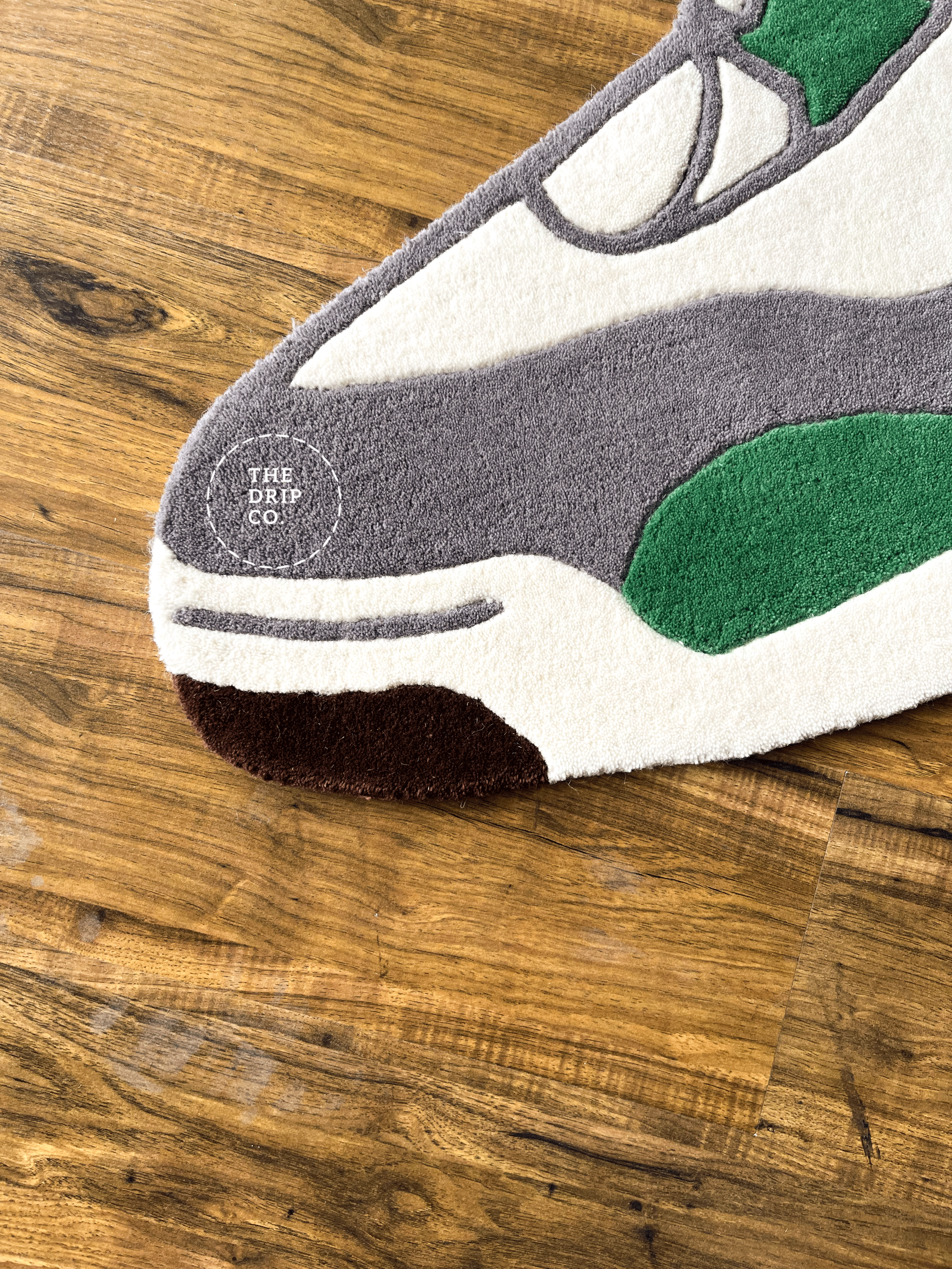 Green Custom Shoe Rug