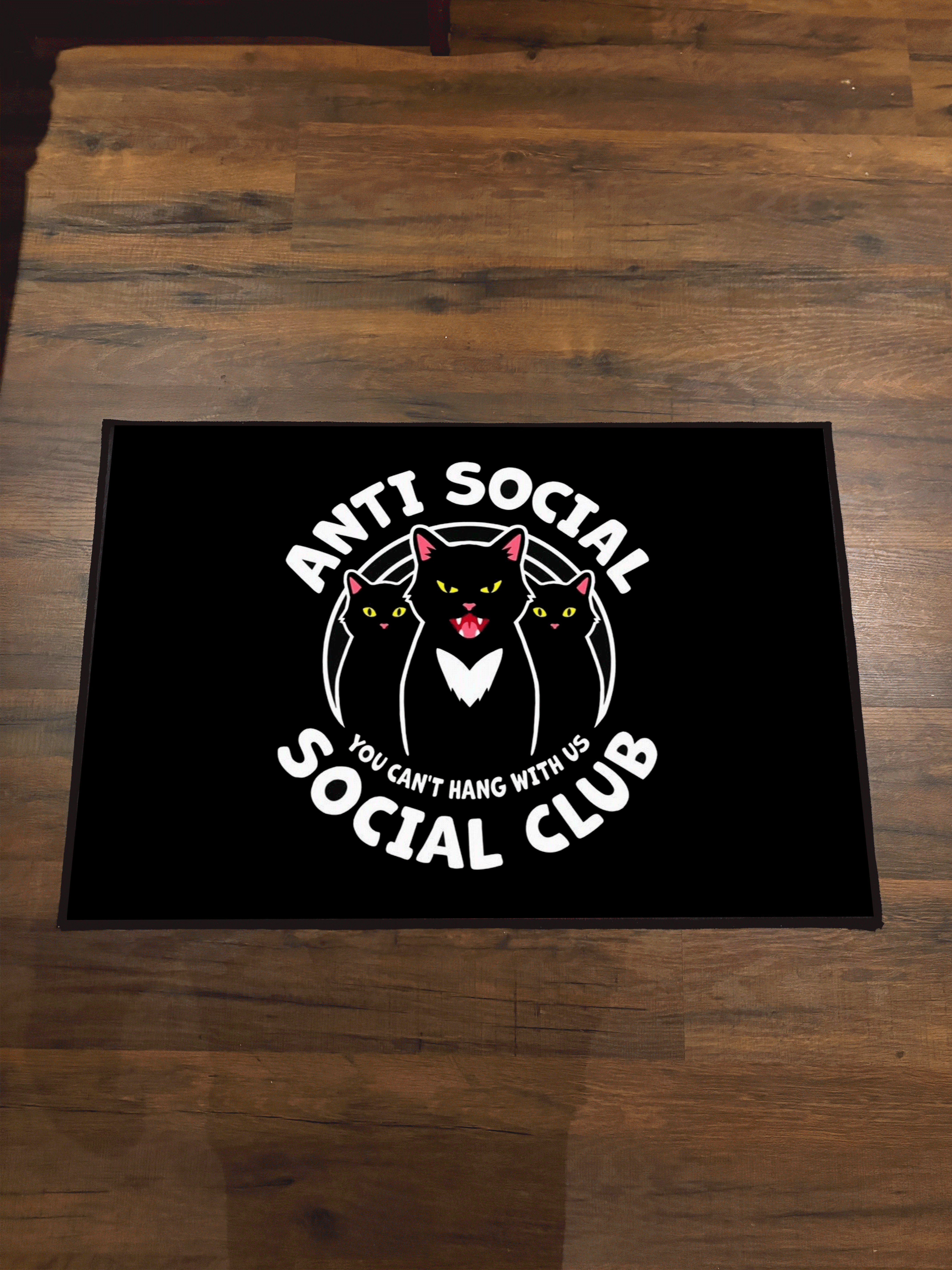 Cat gang Anti Social Club Washable Rug