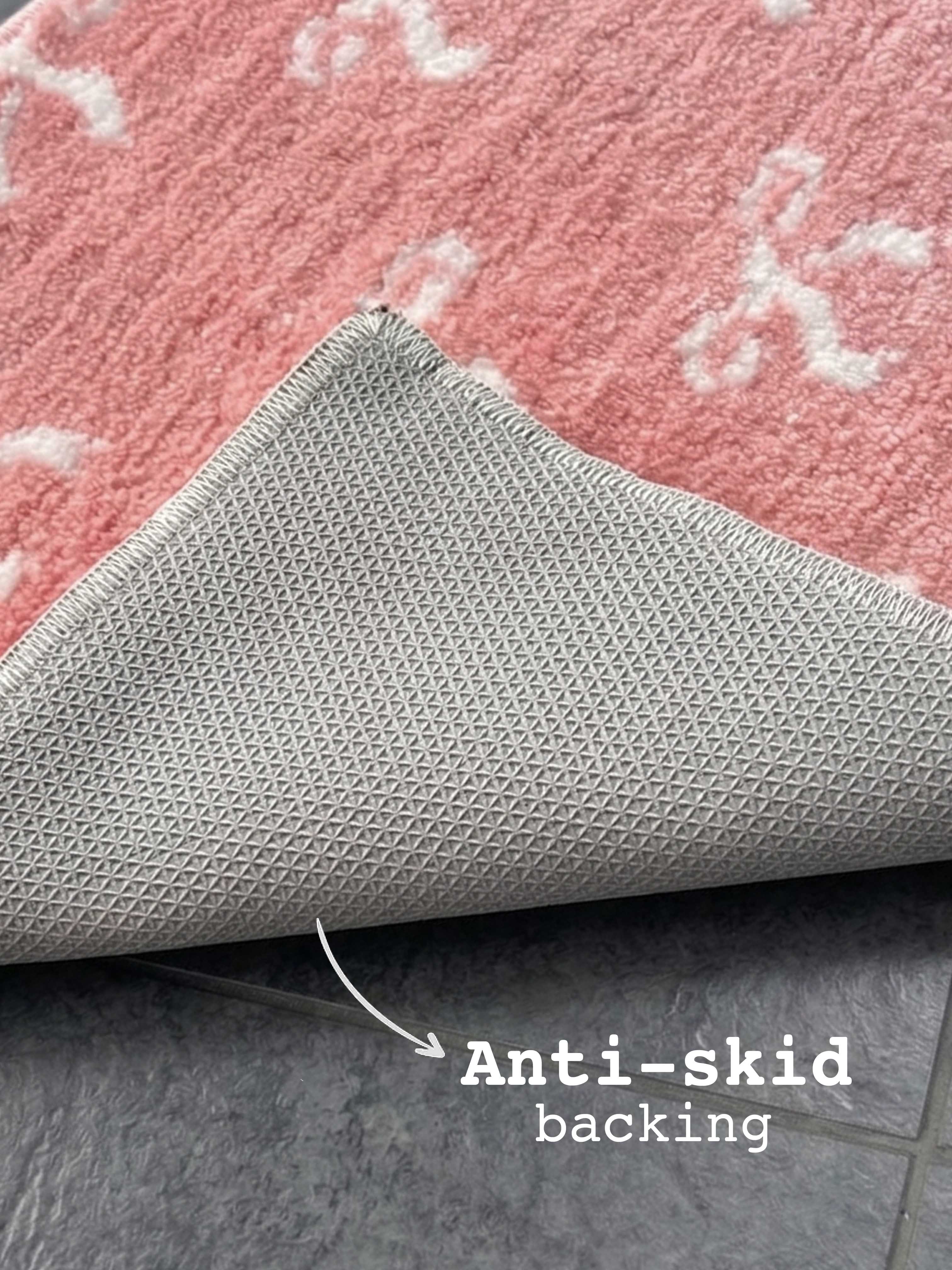 Pink Bow Bath Mat