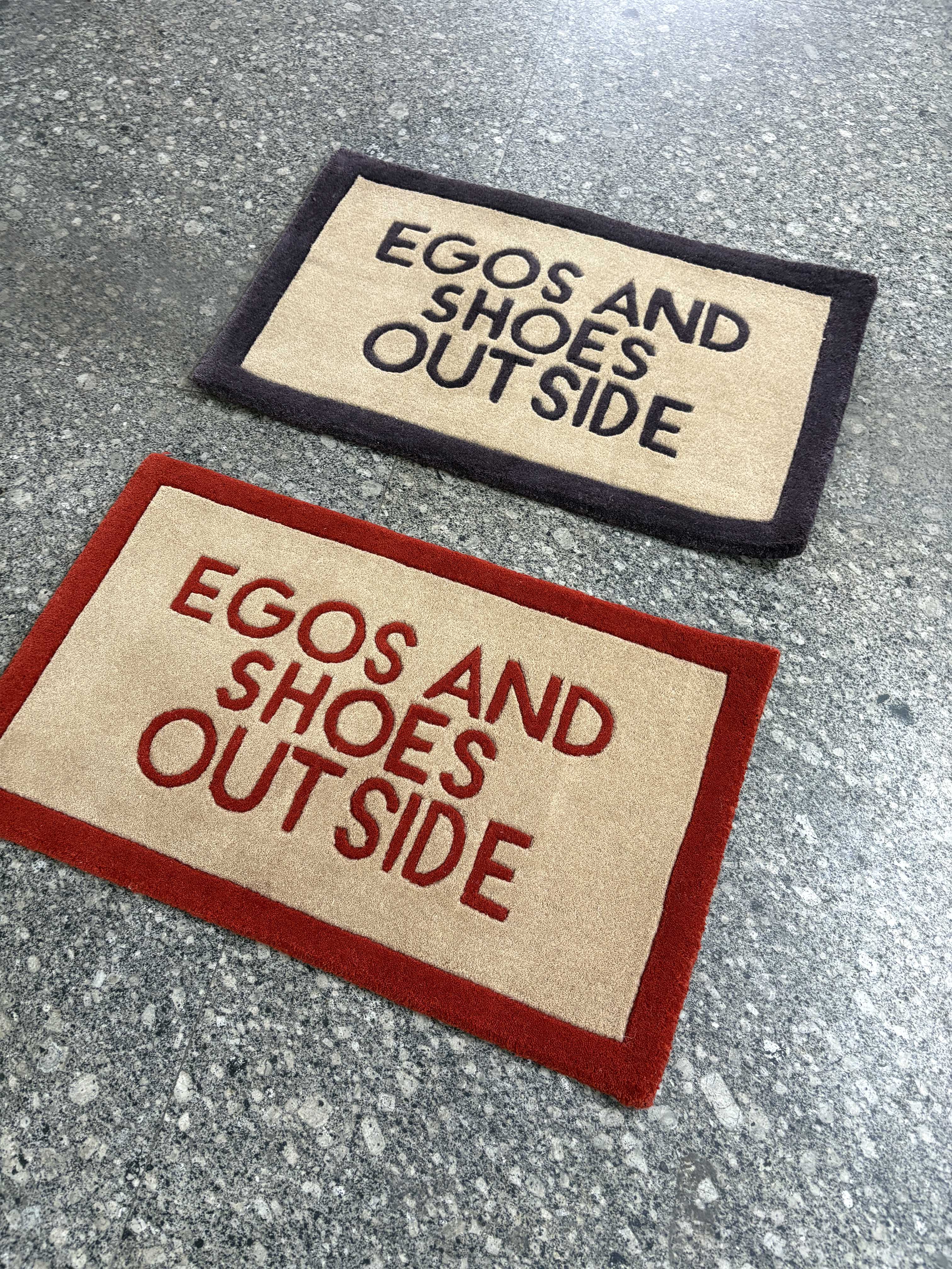 Ego and Shoes outside Hand tufted Rug