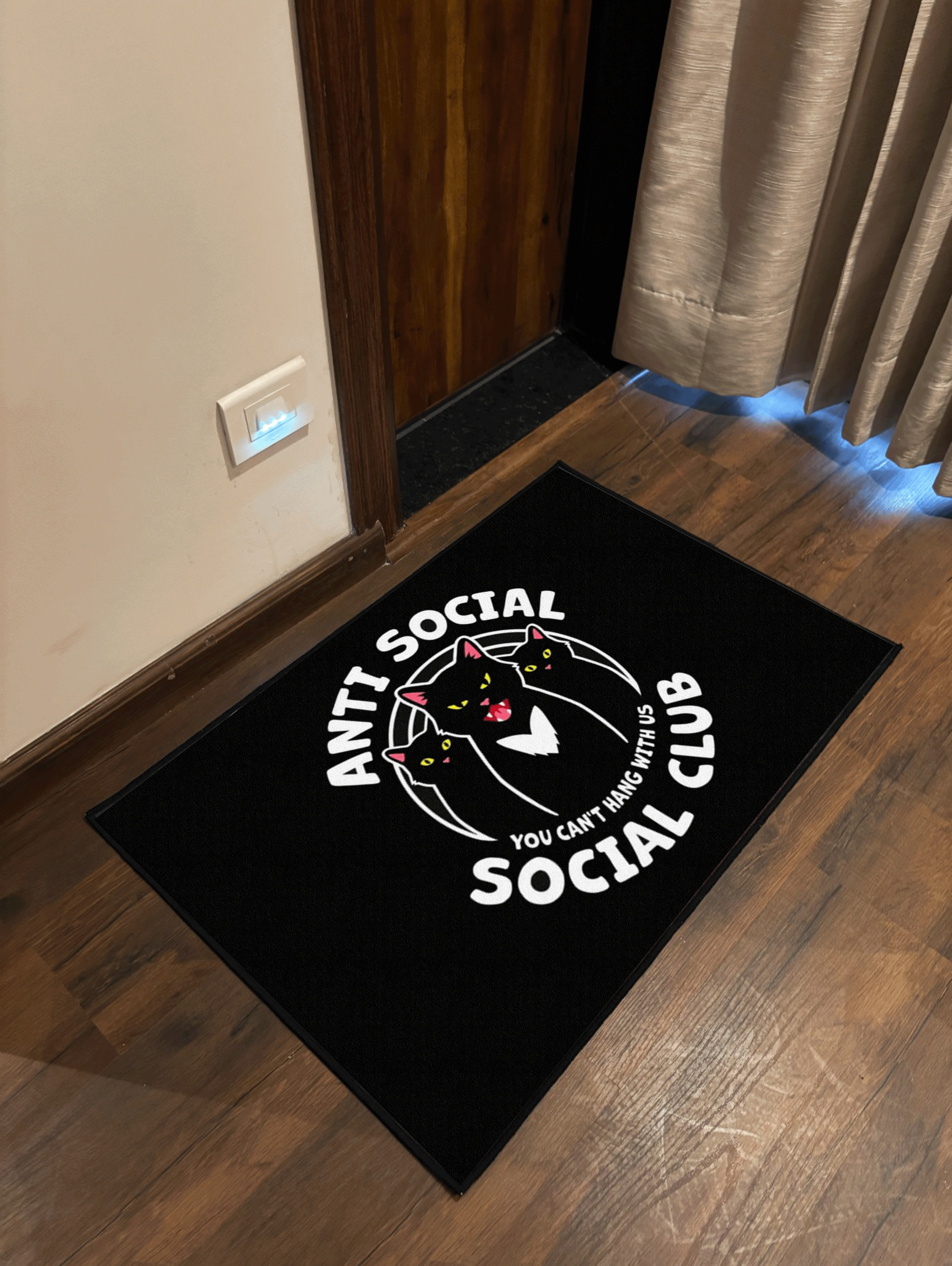 Cat gang Anti Social Club Washable Rug
