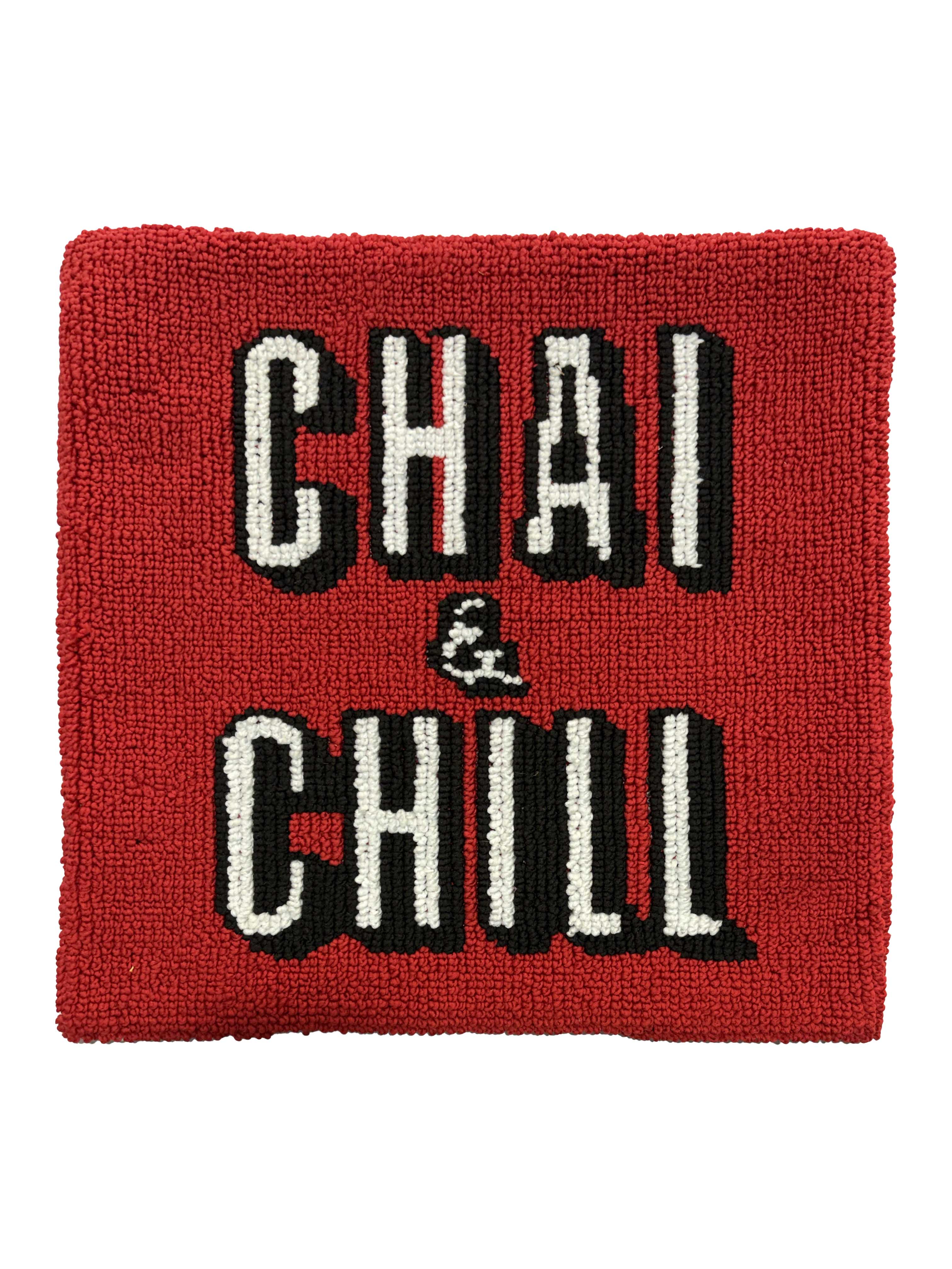 Chai and Chill Red cushion cover