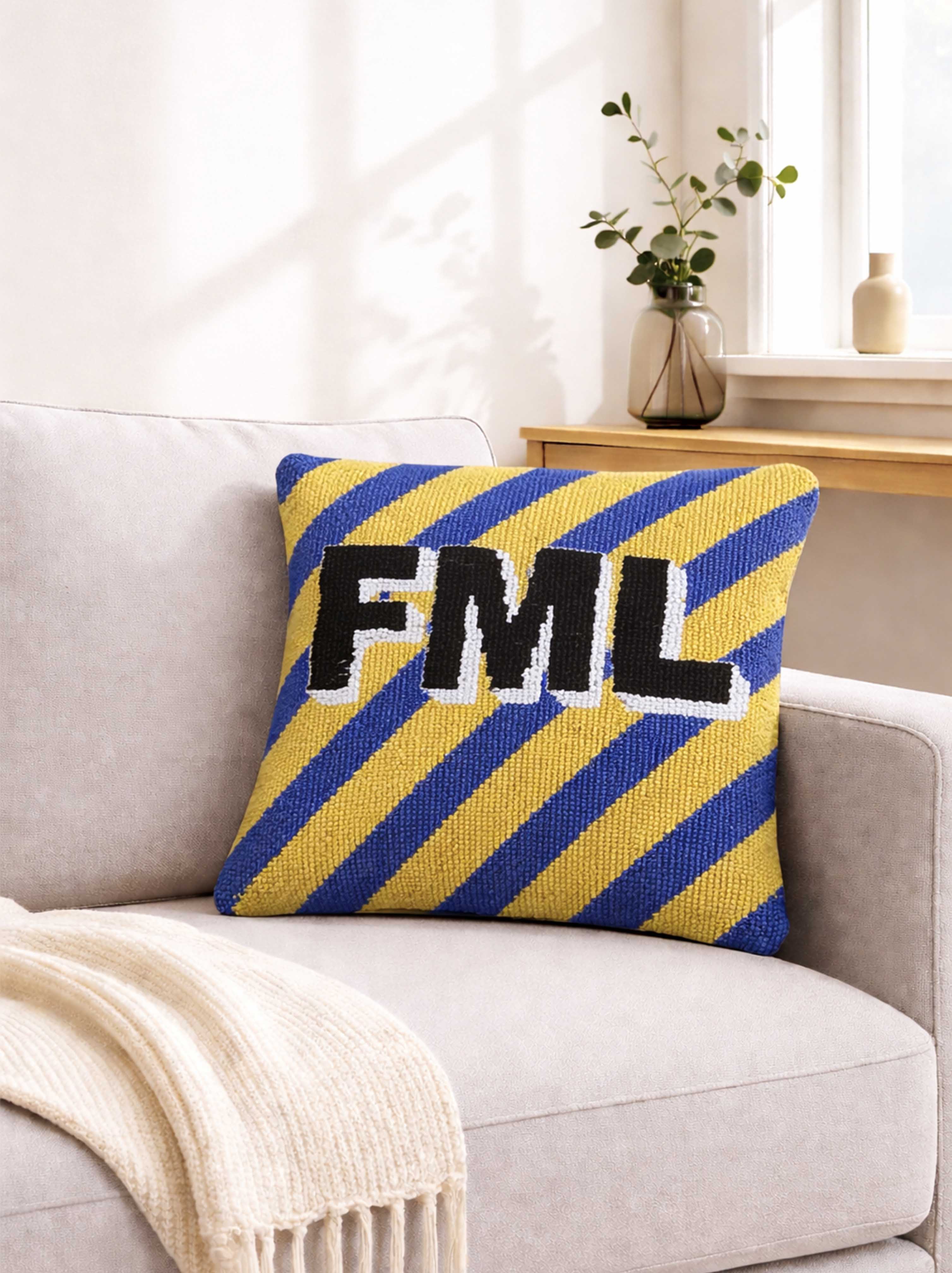 FML Text cushion cover