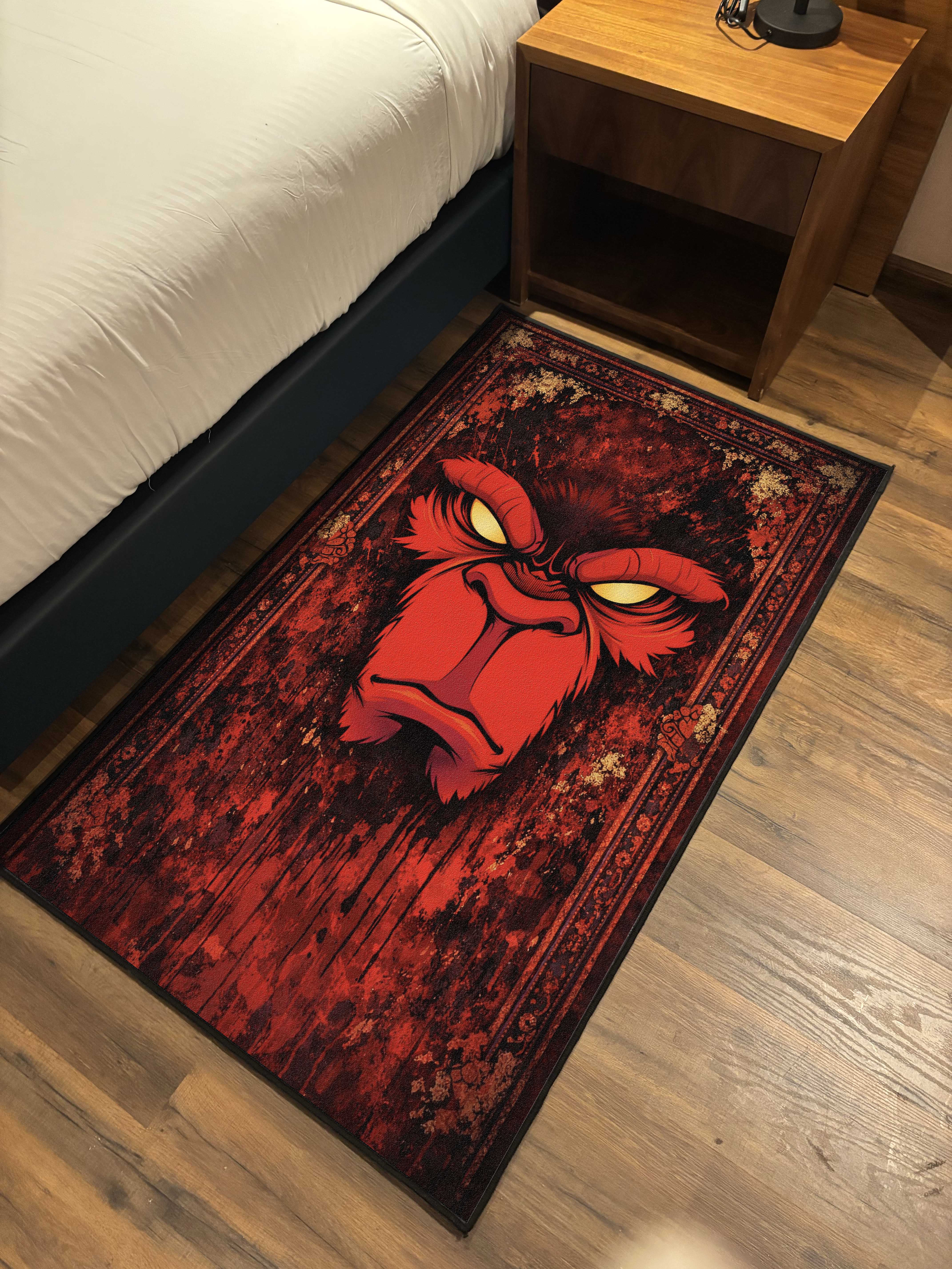 Angry Chimpanzee Washable Rug