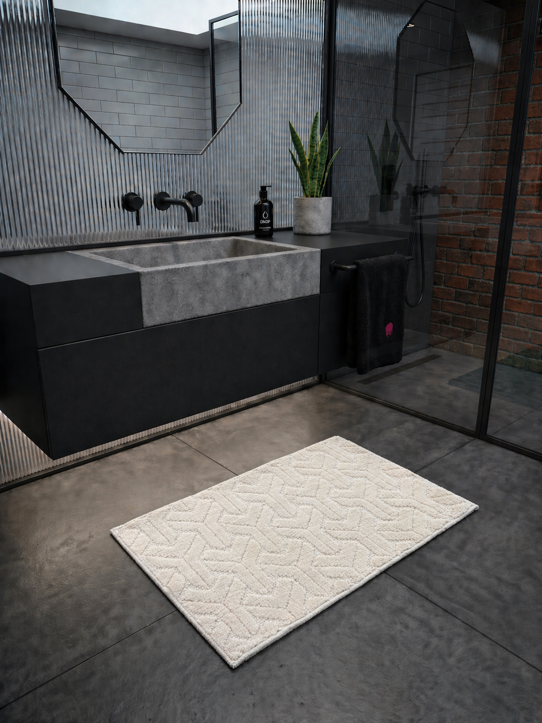 Cream Miracle Bath Mat