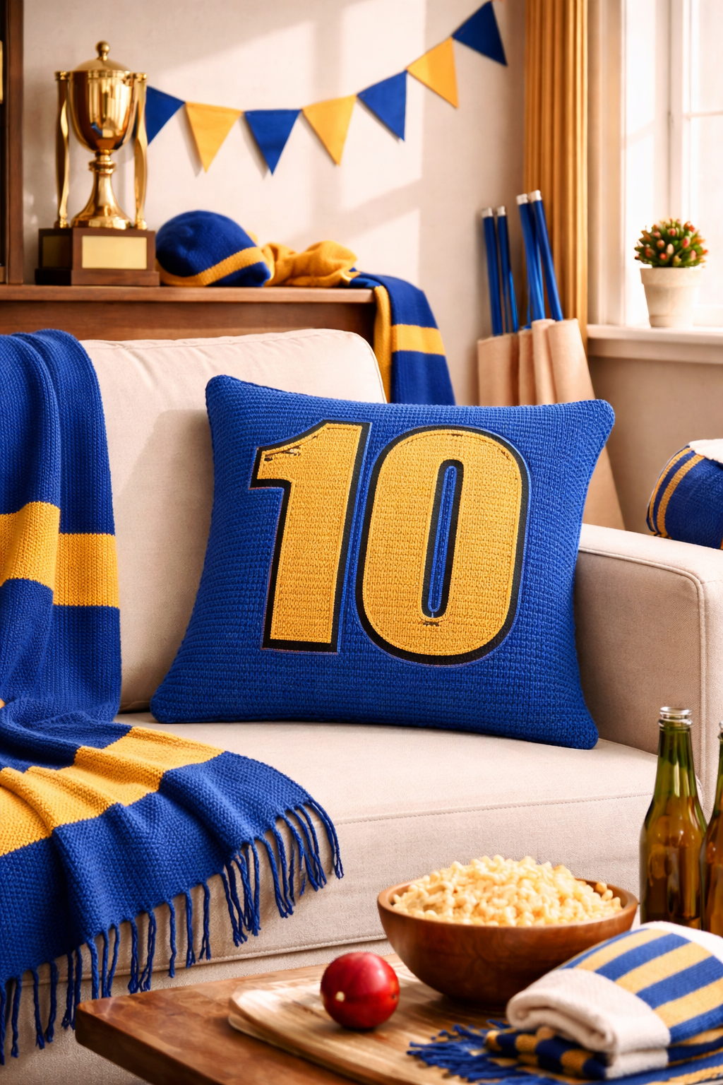 Mumbai 10 Blue cushion cover