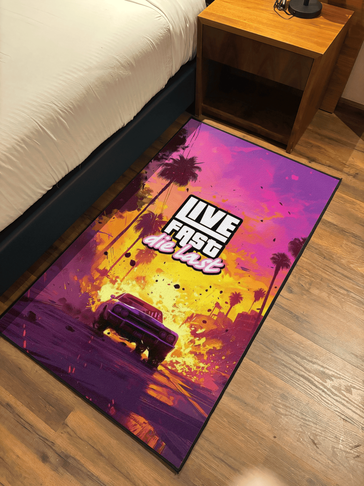 Live fast Gaming Washable Rug