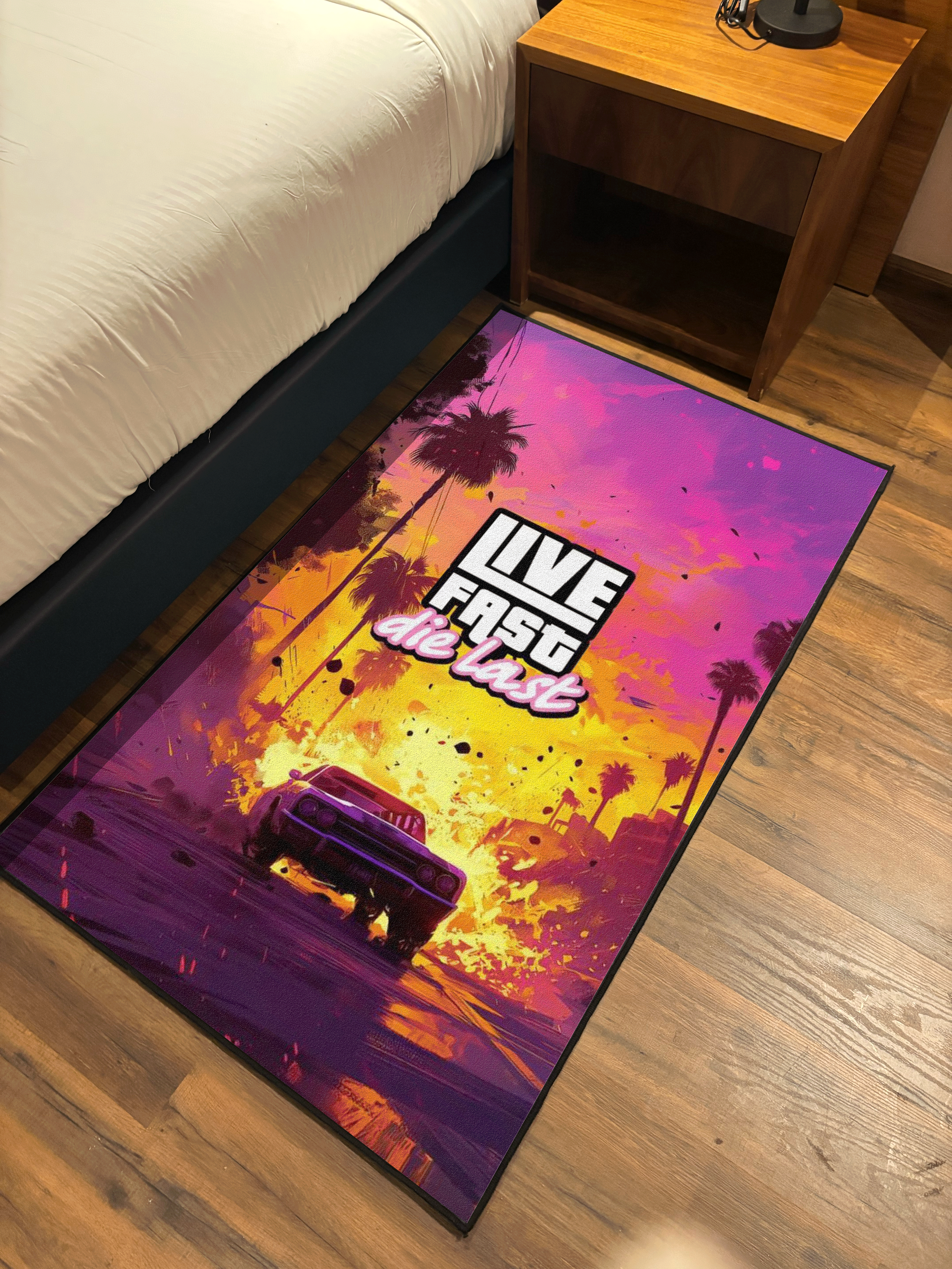 Live fast Gaming Washable Rug