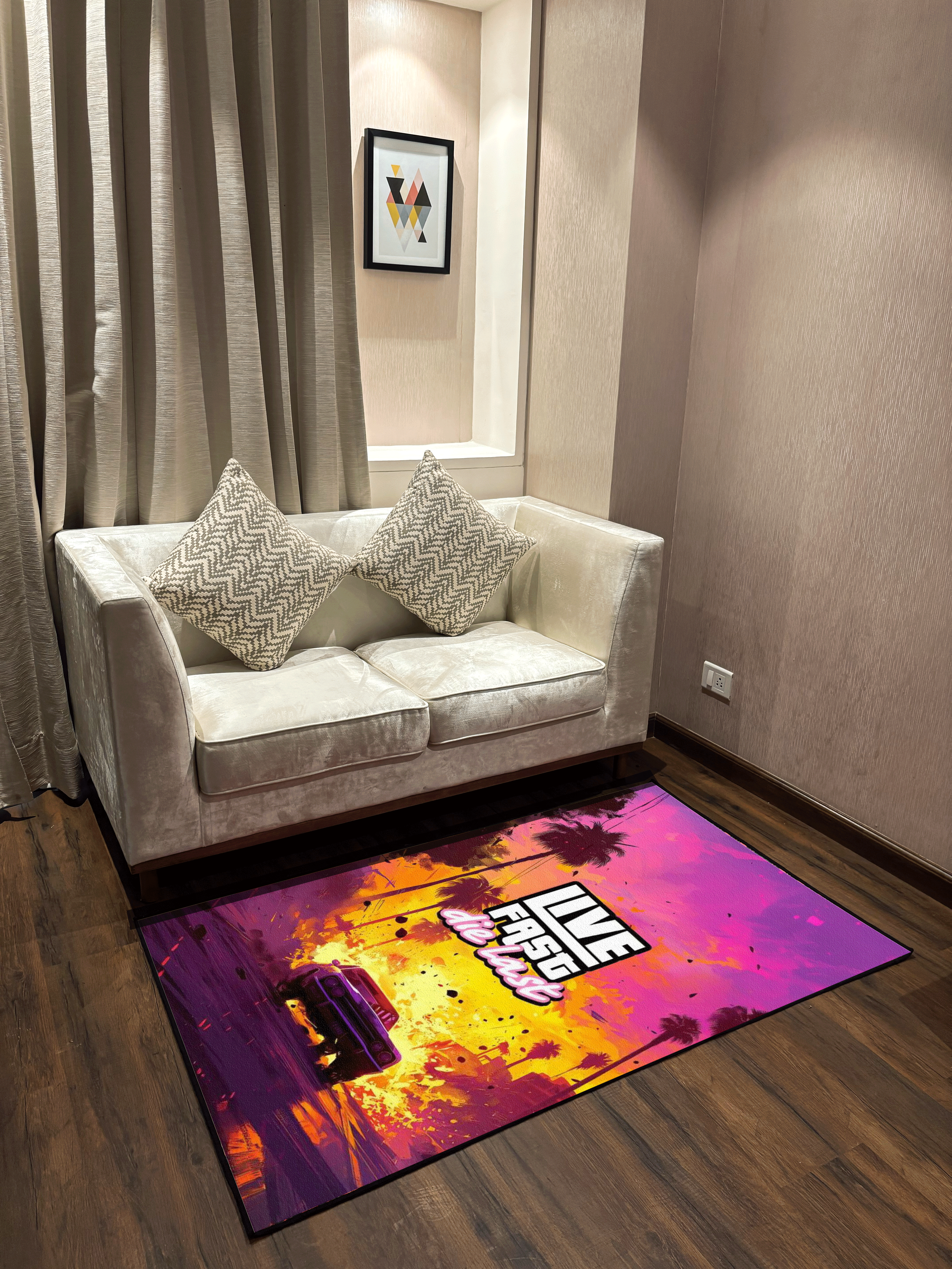 Live fast Gaming Washable Rug