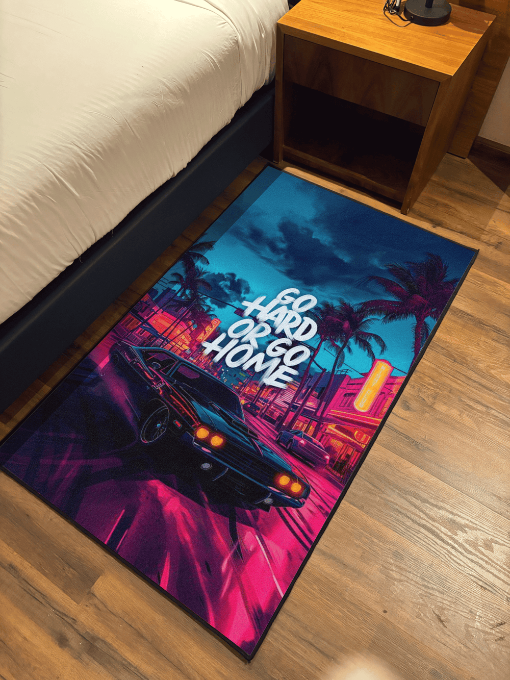 Go hard or Go Home Washable Rug