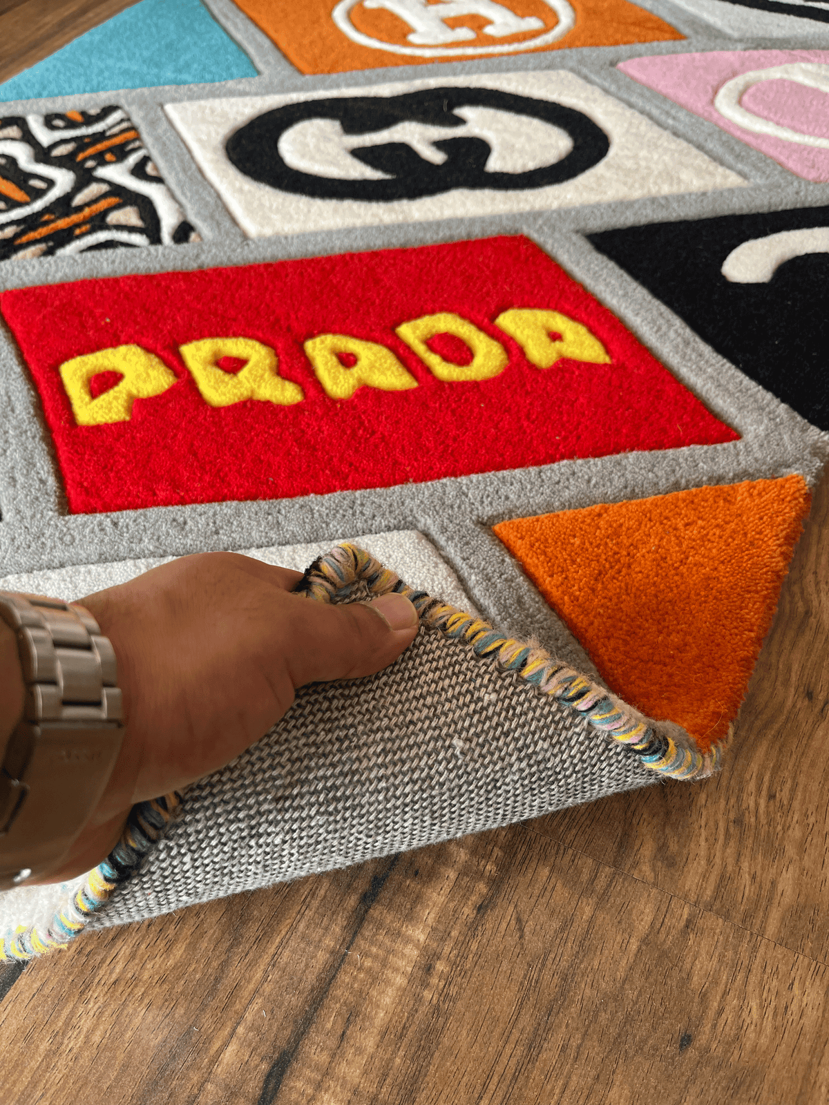 Logo Pattern Rug Rugs Logo